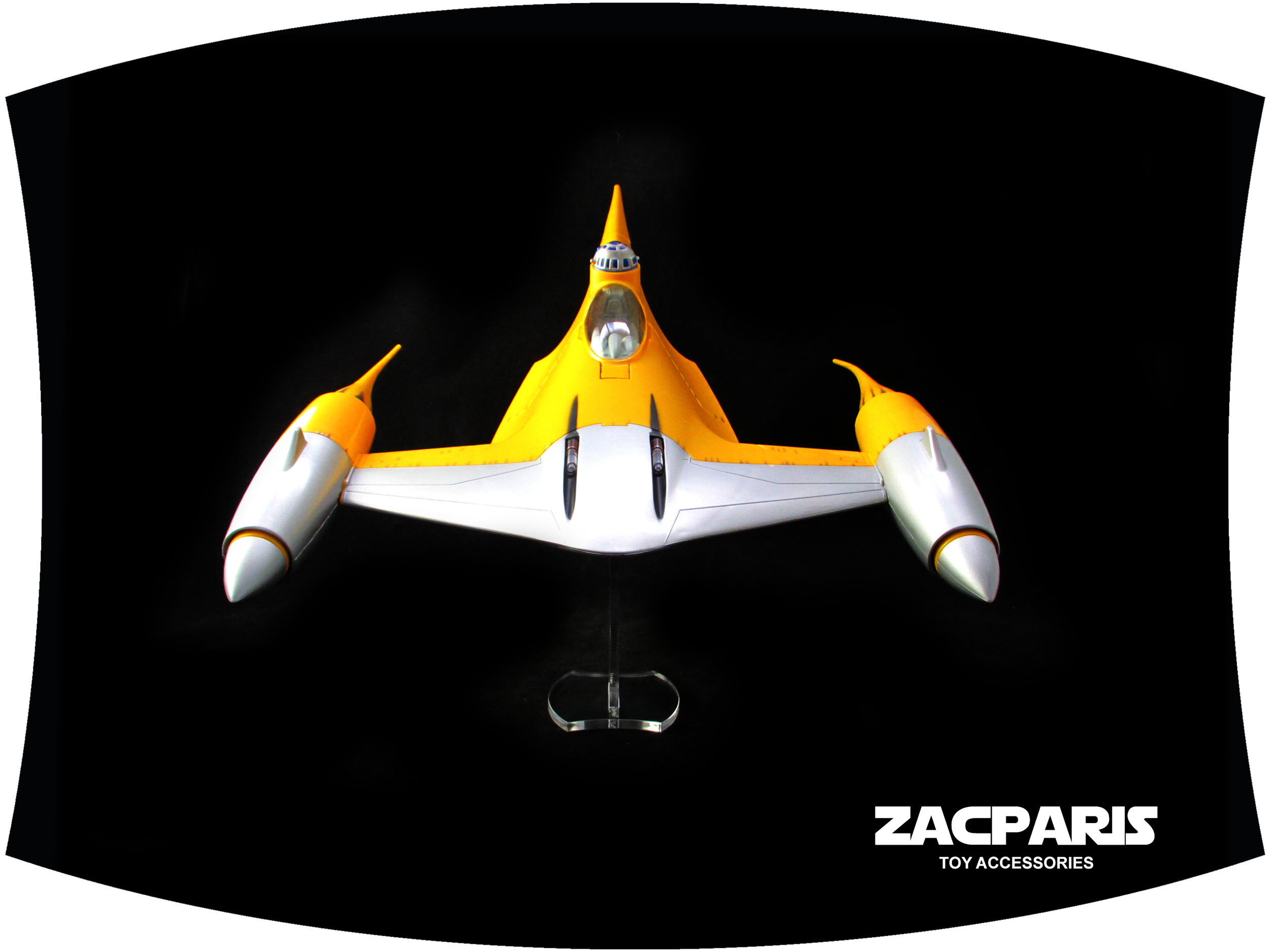 Display stand for Star Wars Hasbro 1998-99 Episode 1 Electronic Naboo fighter