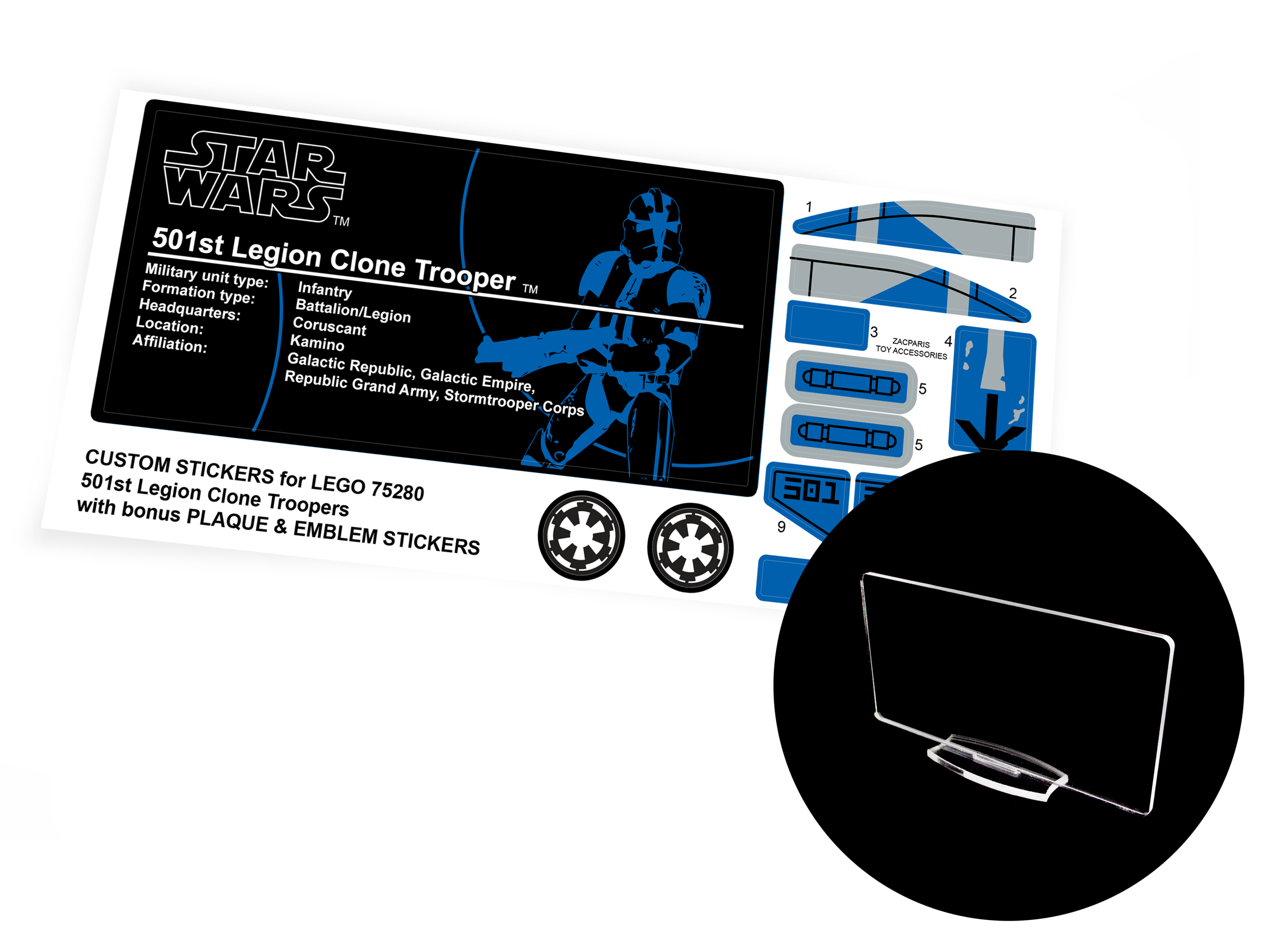 Lego 75280 501st Legion Clone Troopers sticker