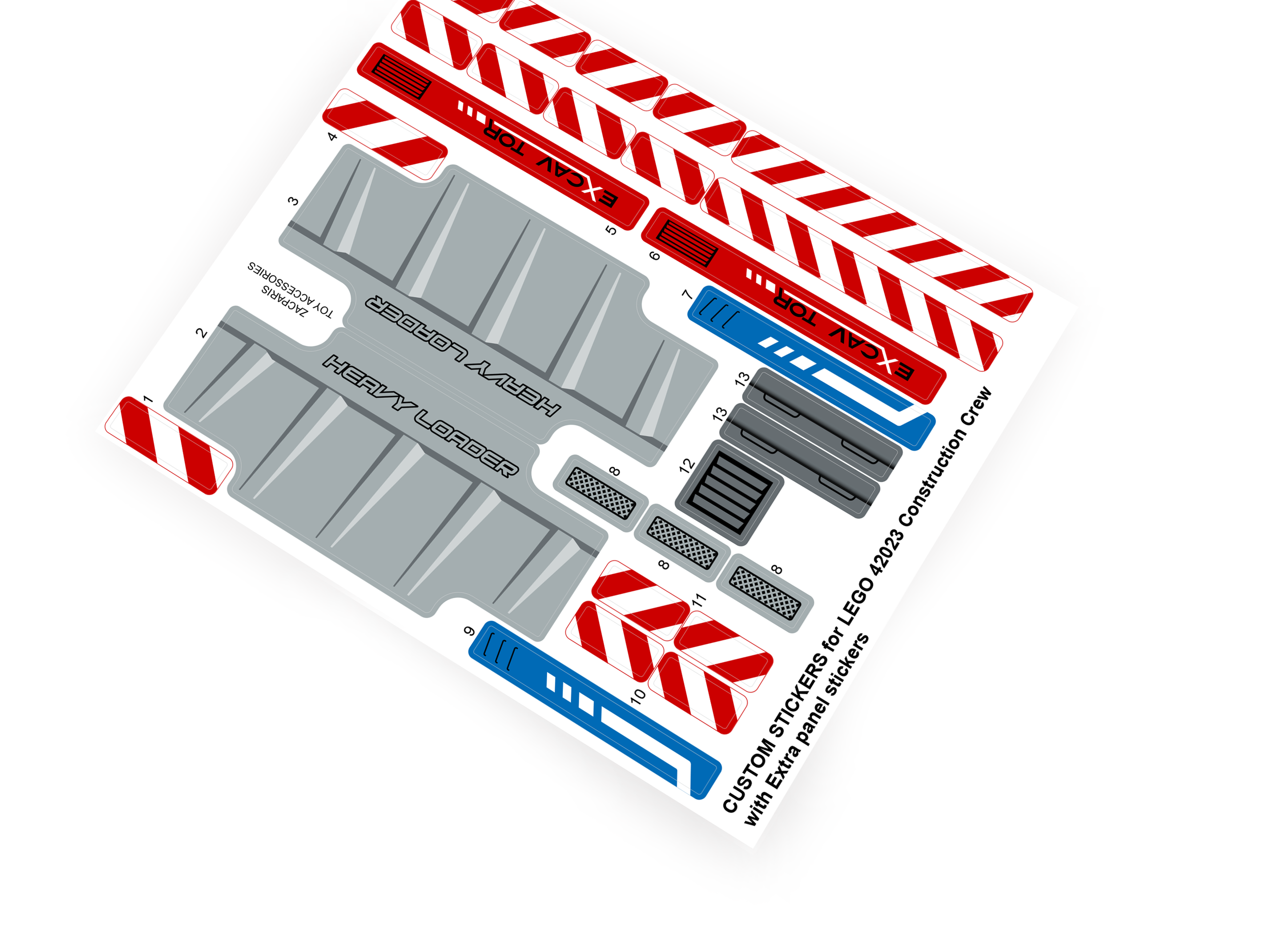 Lego 42023 Construction Crew stickers