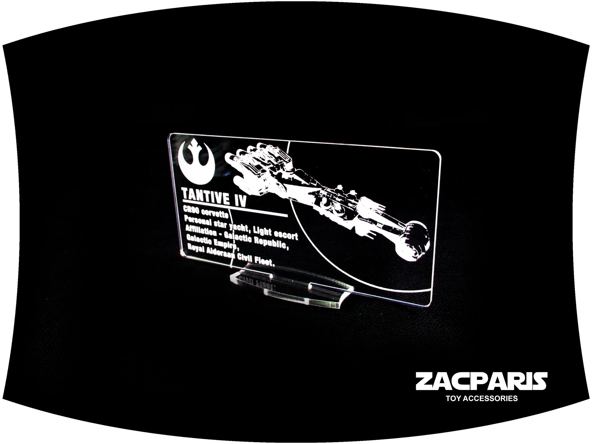 Display plaque for Star Wars Tantive 4 Tantive IV Kenner Hasbro & Lego
