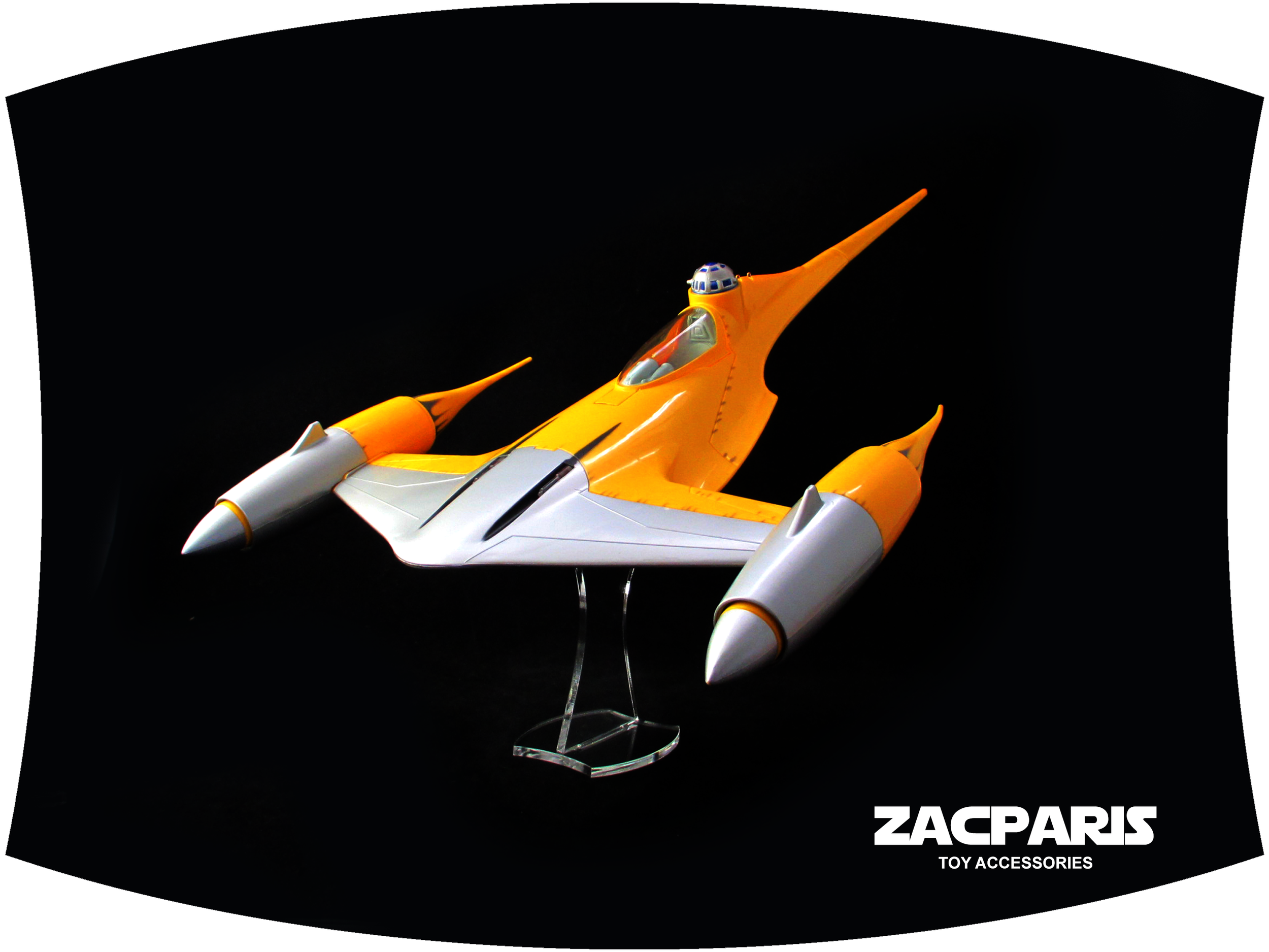 Display stand for Star Wars Hasbro 1998-99 Episode 1 Electronic Naboo fighter