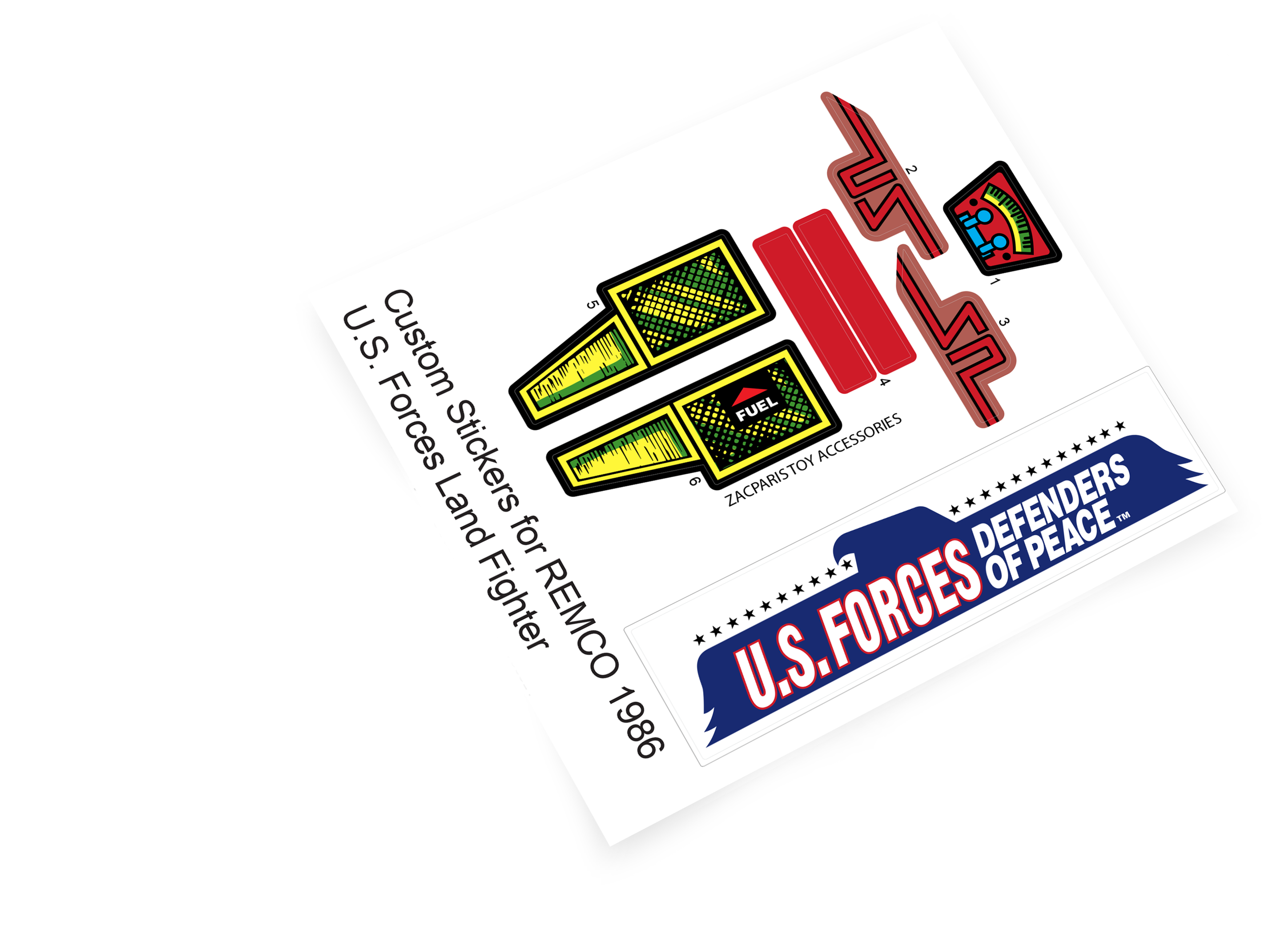 REMCO 1986 US Forces Land Fighter RAPID ATTACK ASSAULT JET stickers