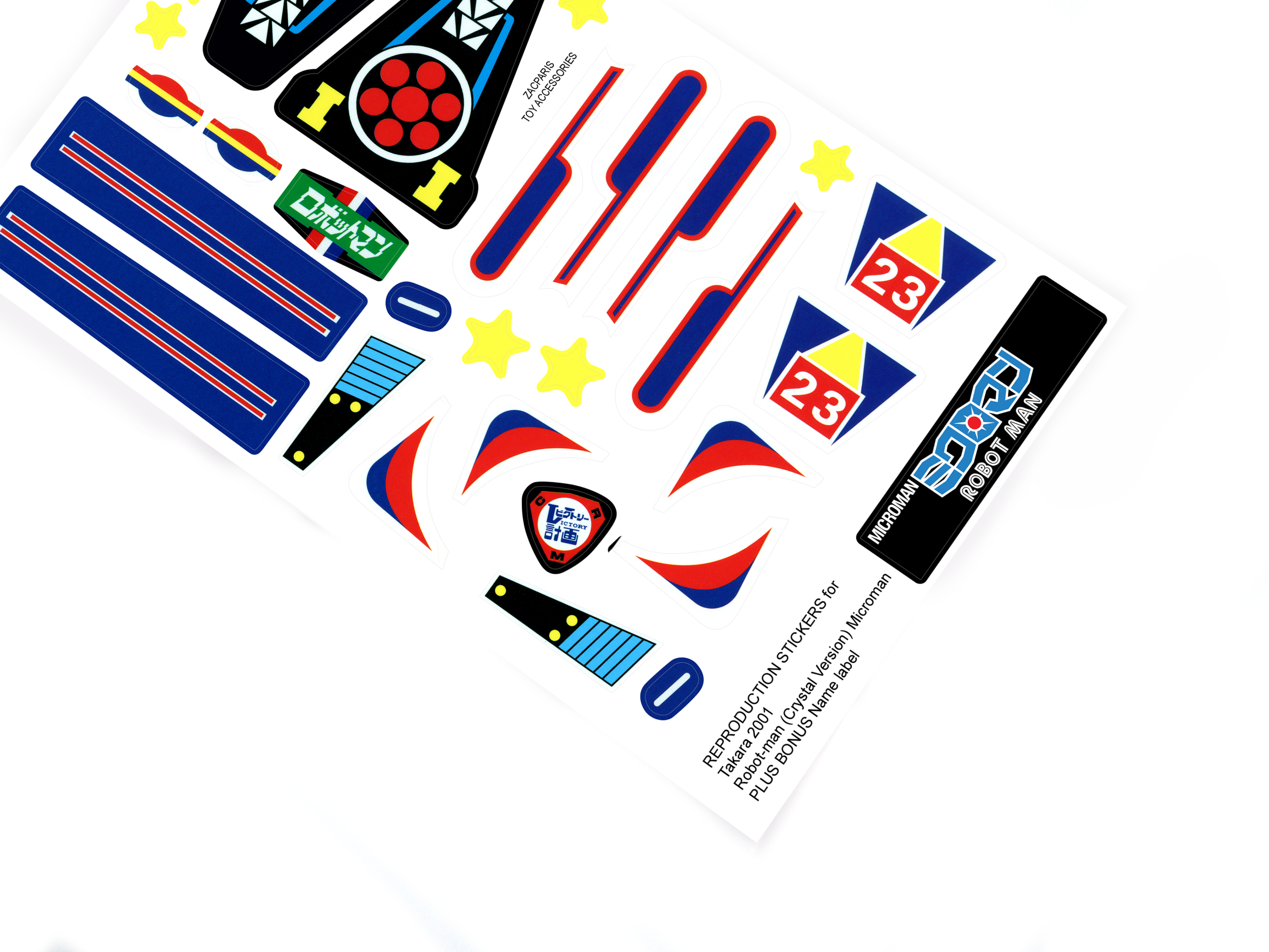 Takara 1979 Microman Micronauts Robot Man Crystal version sticker