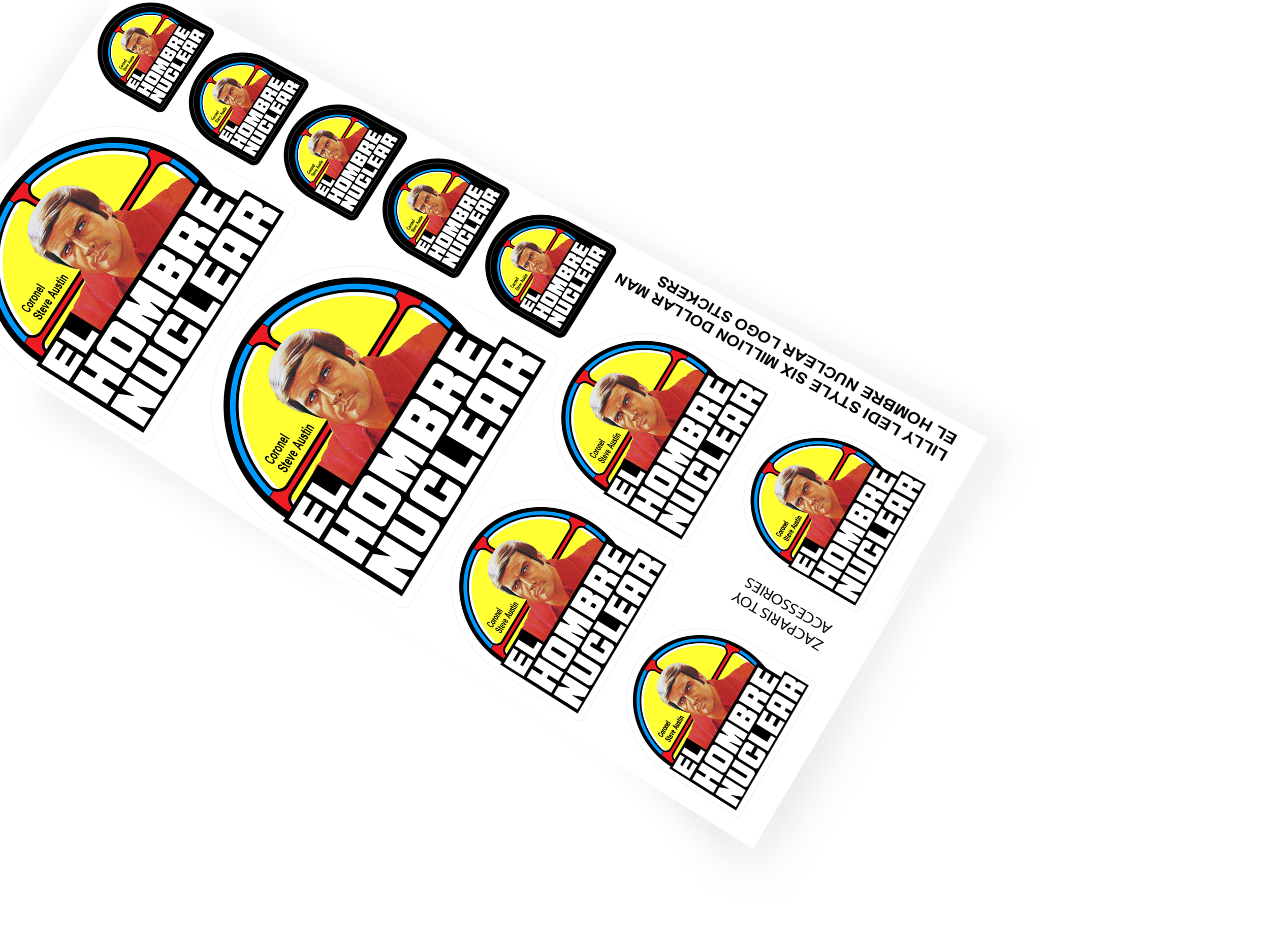 LILY LEDI SIX MILLION DOLLAR MAN SMDM EL HOMBRE Classic Logo and chest suit stickers