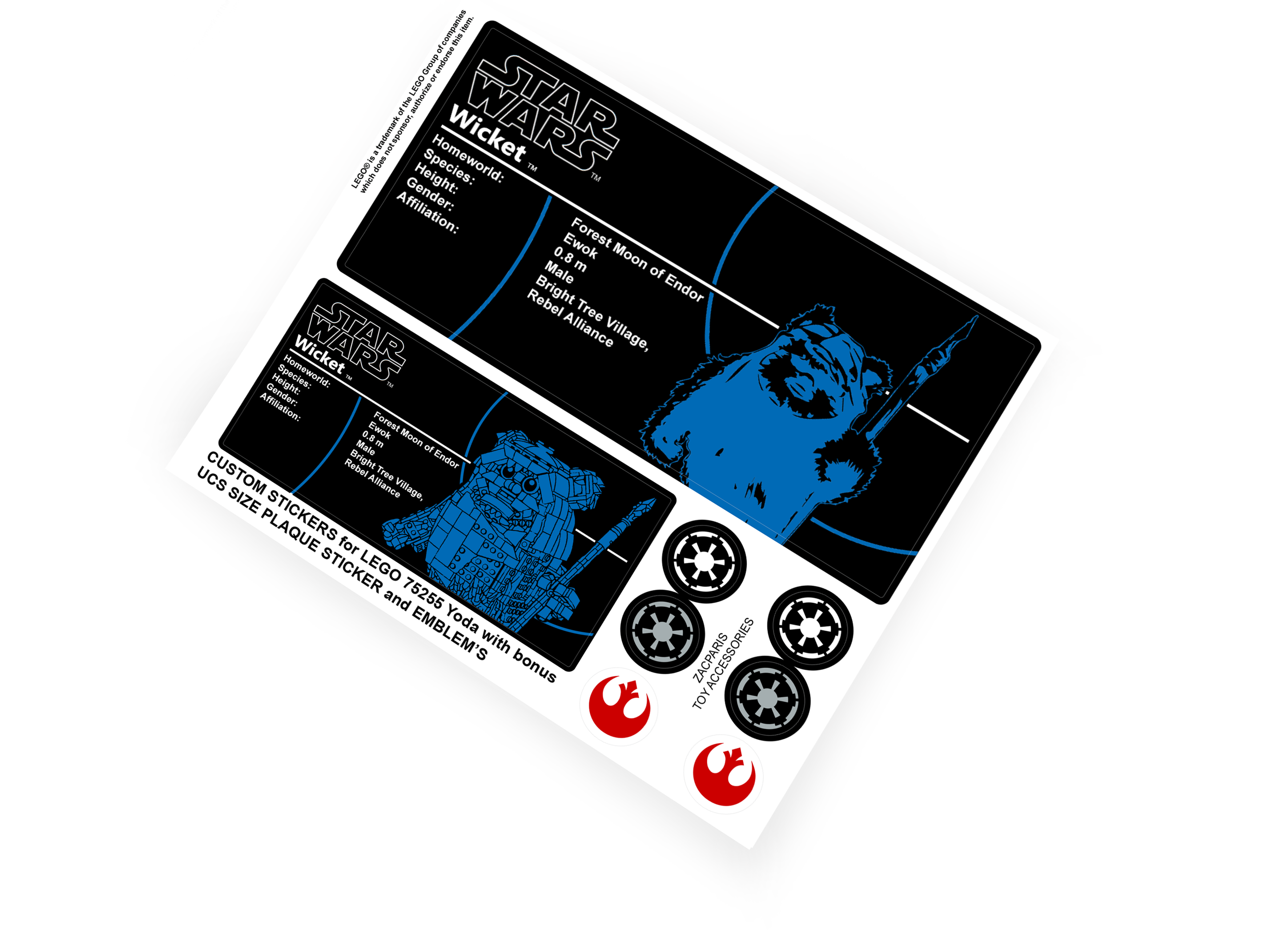 Lego 75430 Wicket the Ewok sticker