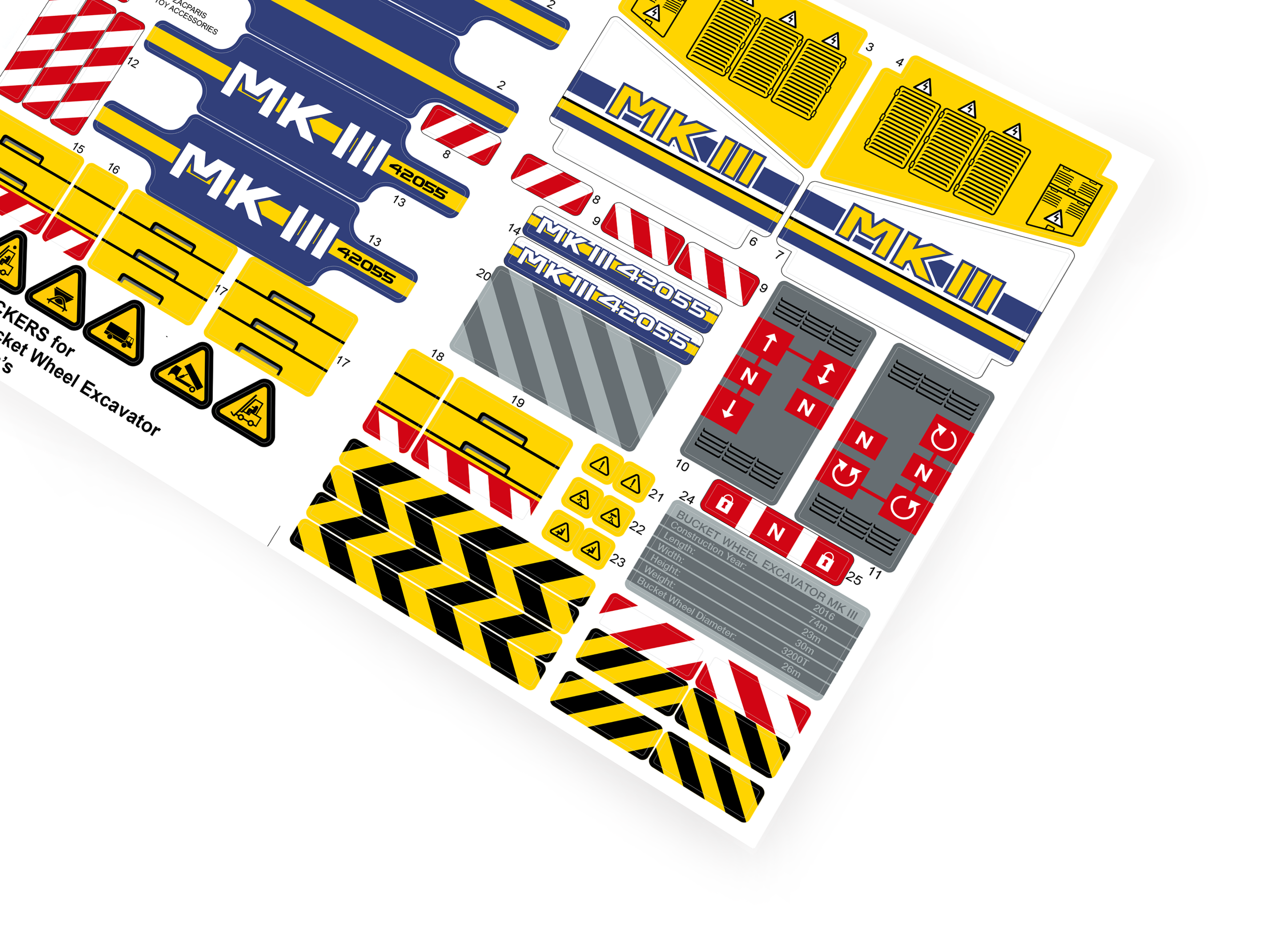 Lego 42055 Bucket Wheel Excavator sticker