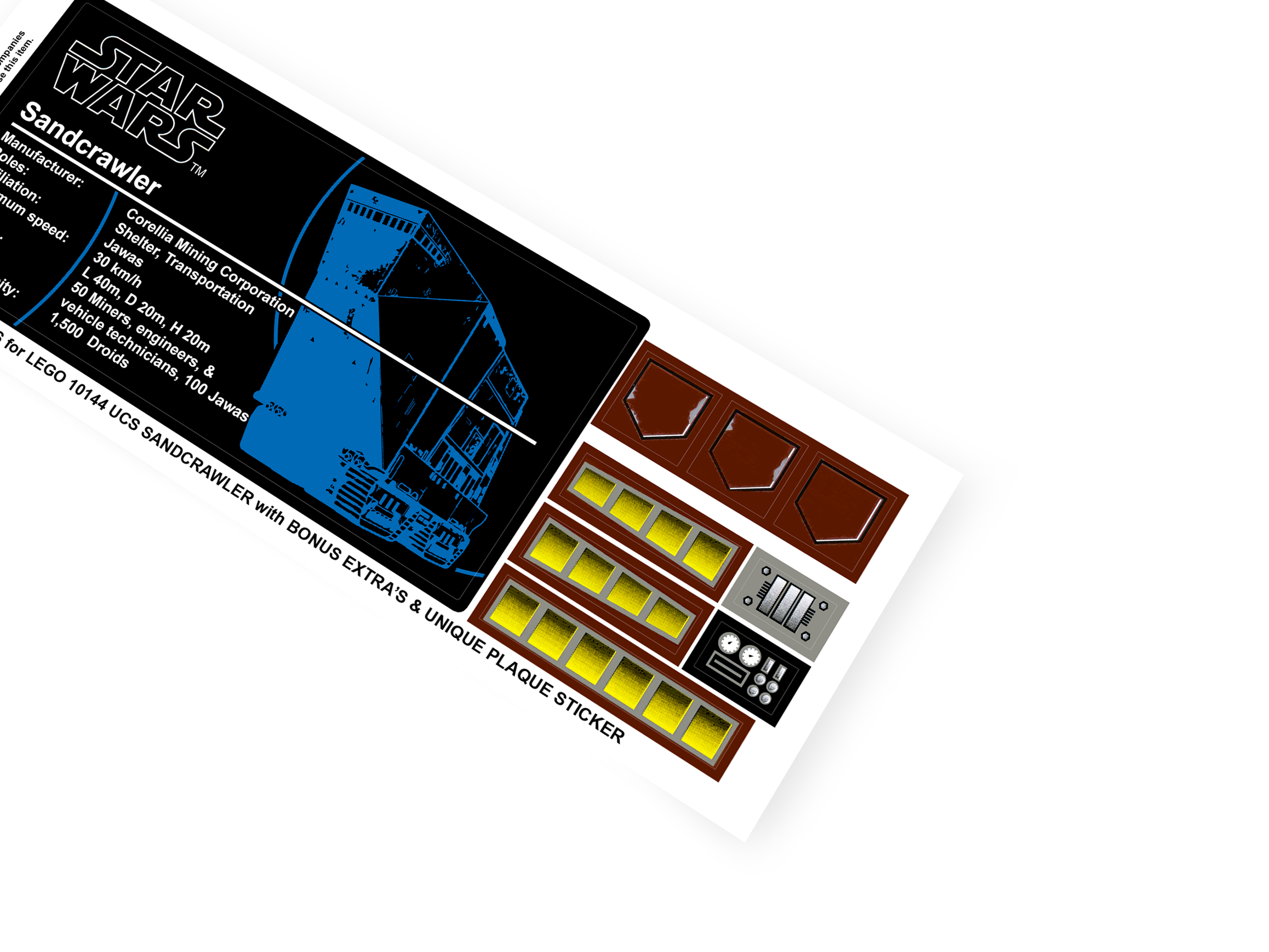 Lego 10144 Sandcrawler stickers