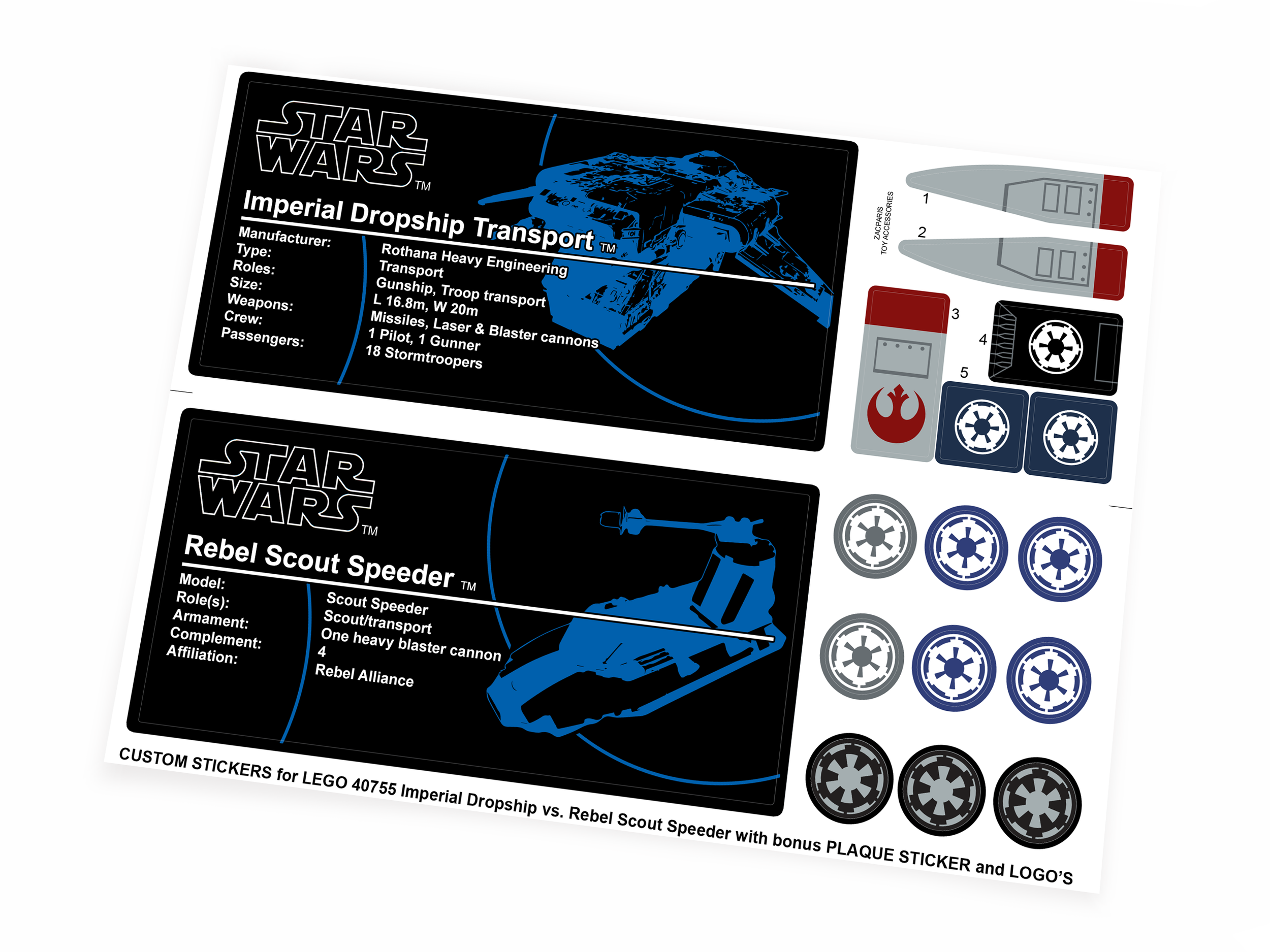 Lego 40755 Imperial Dropship vs. Rebel Scout Speeder sticker