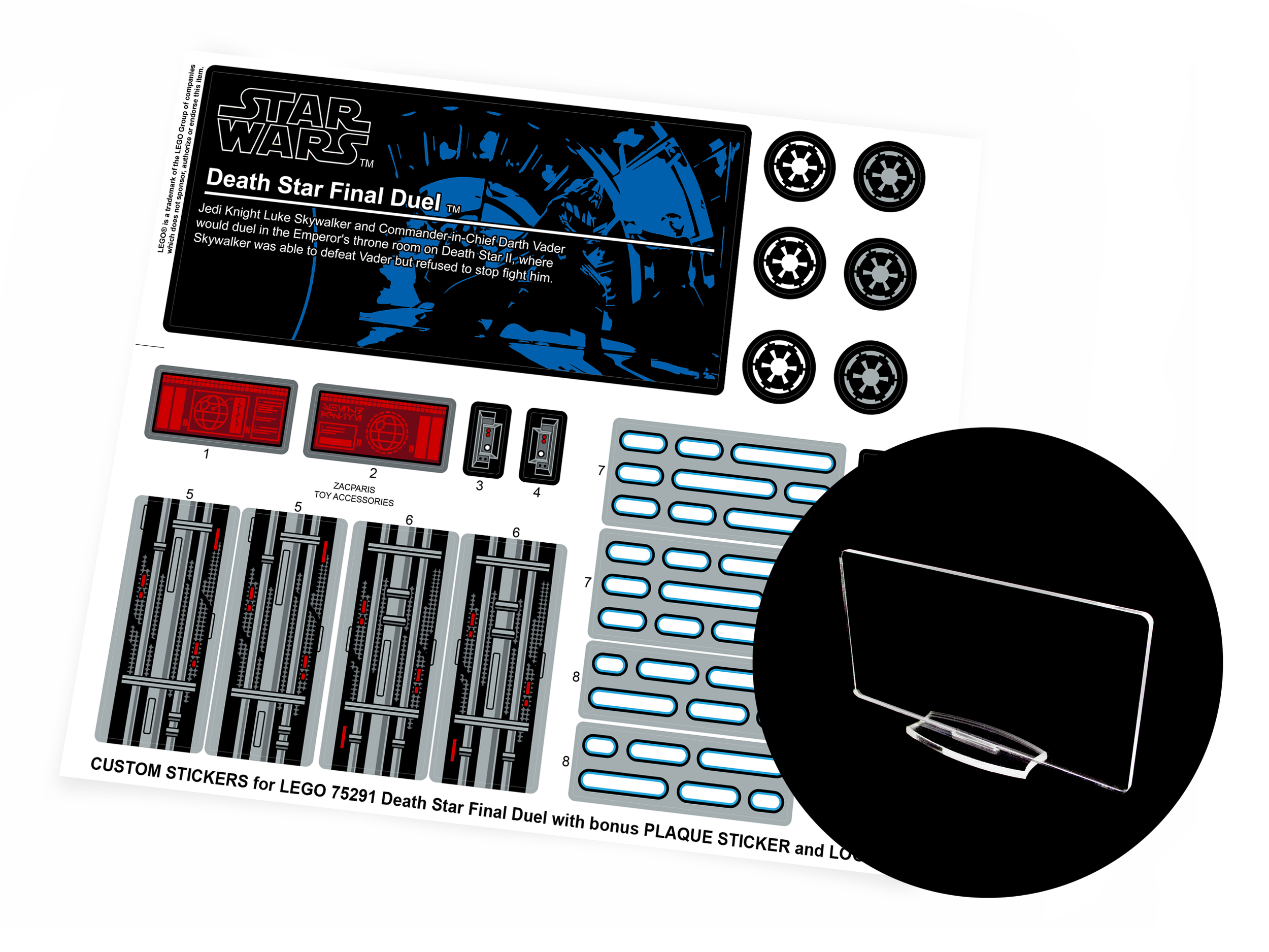 Lego 75291 Death Star Final Duel sticker