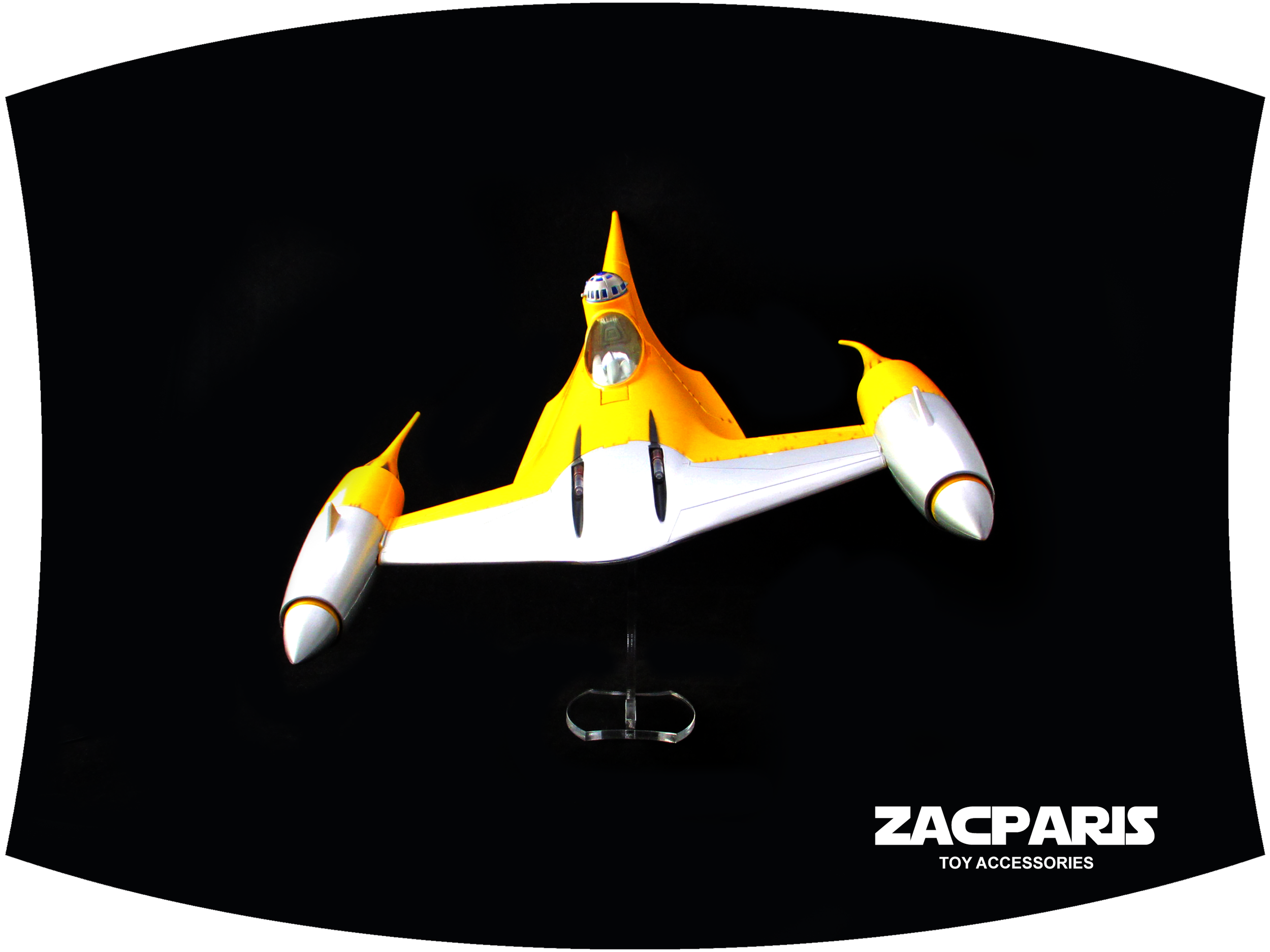 Display stand for Star Wars Hasbro 1998-99 Episode 1 Electronic Naboo fighter