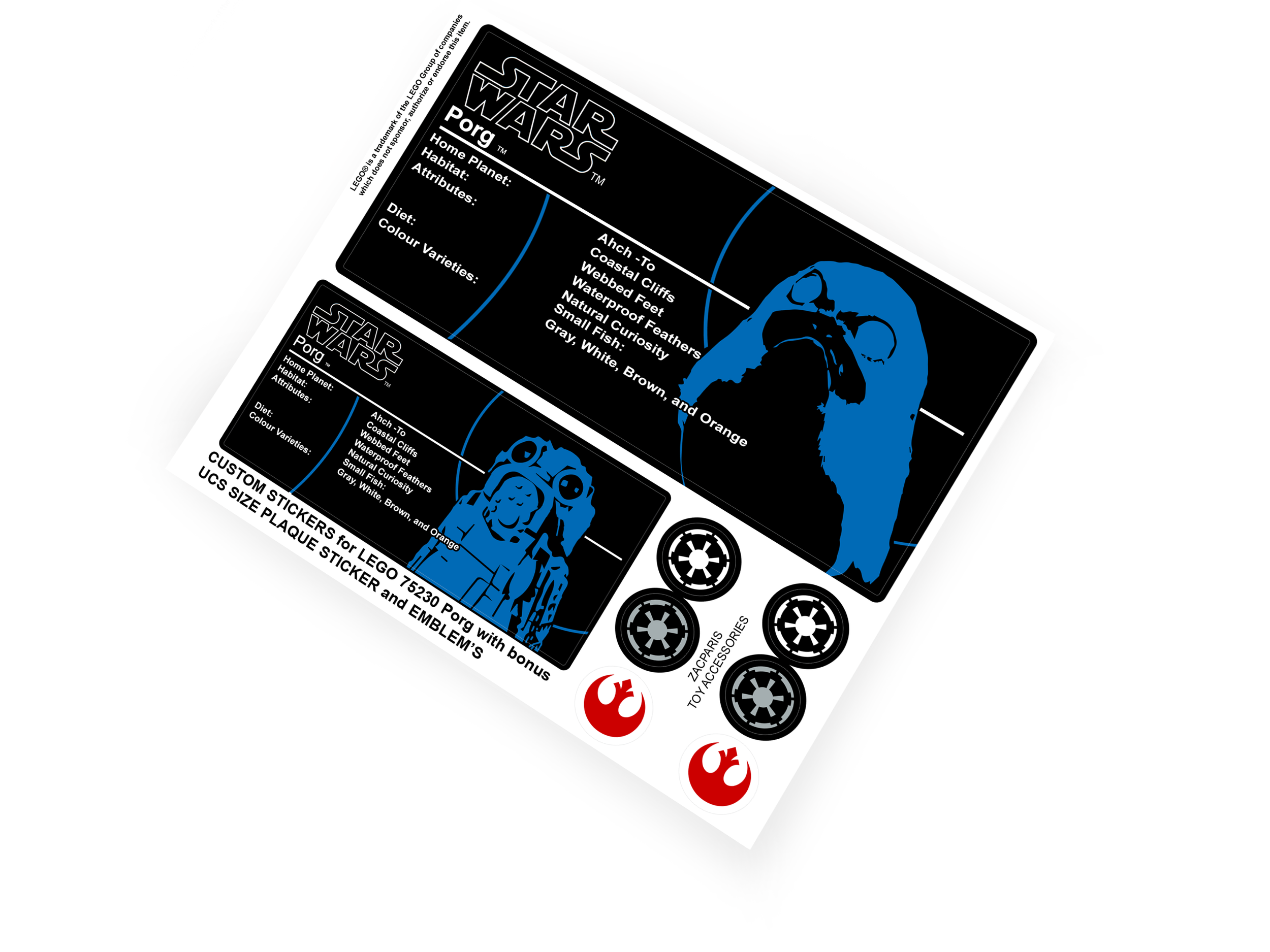 Lego 75230 Porg sticker