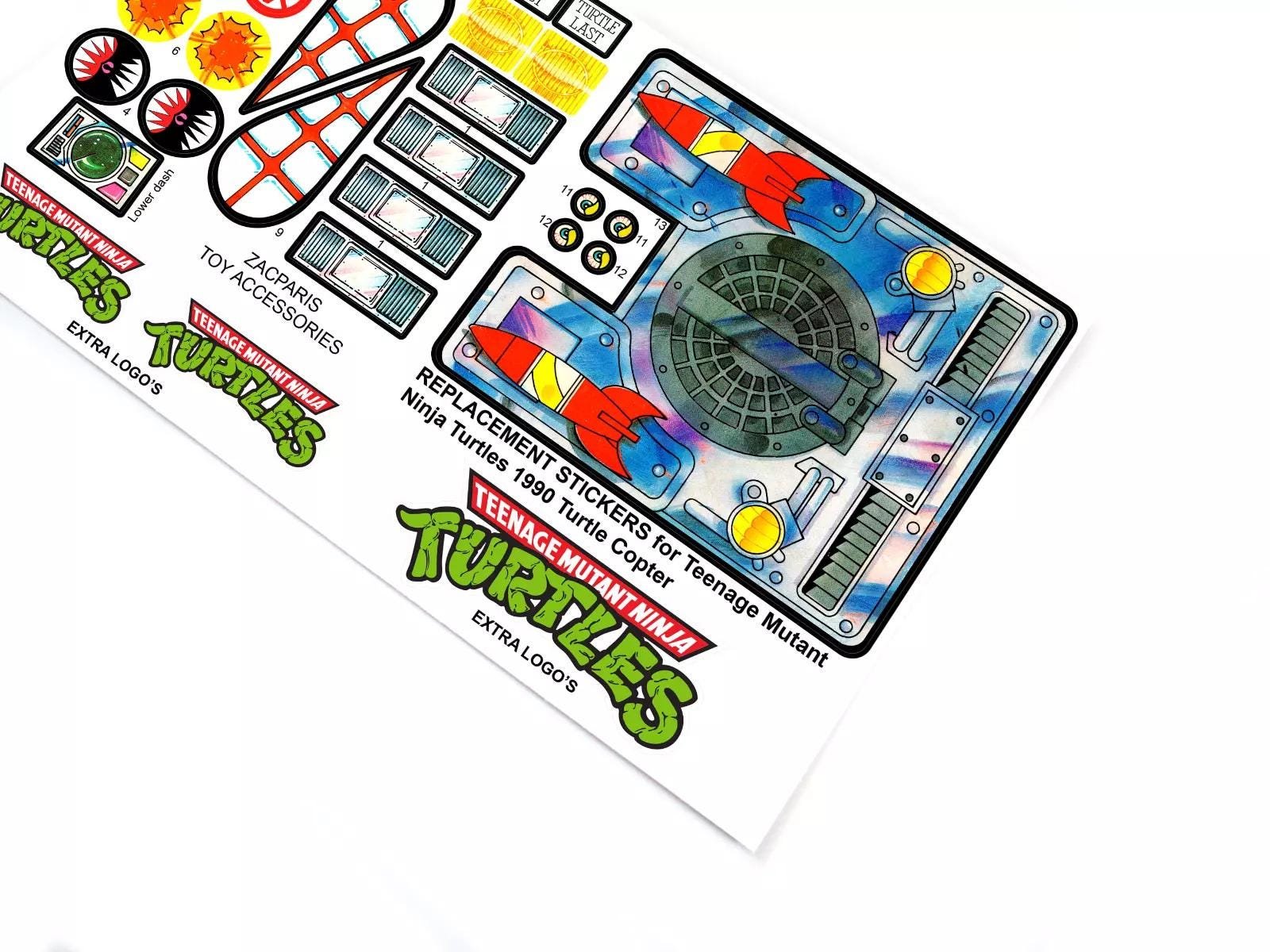 TMNT Teenage Mutant Ninja Turtles Turtle Copter stickers