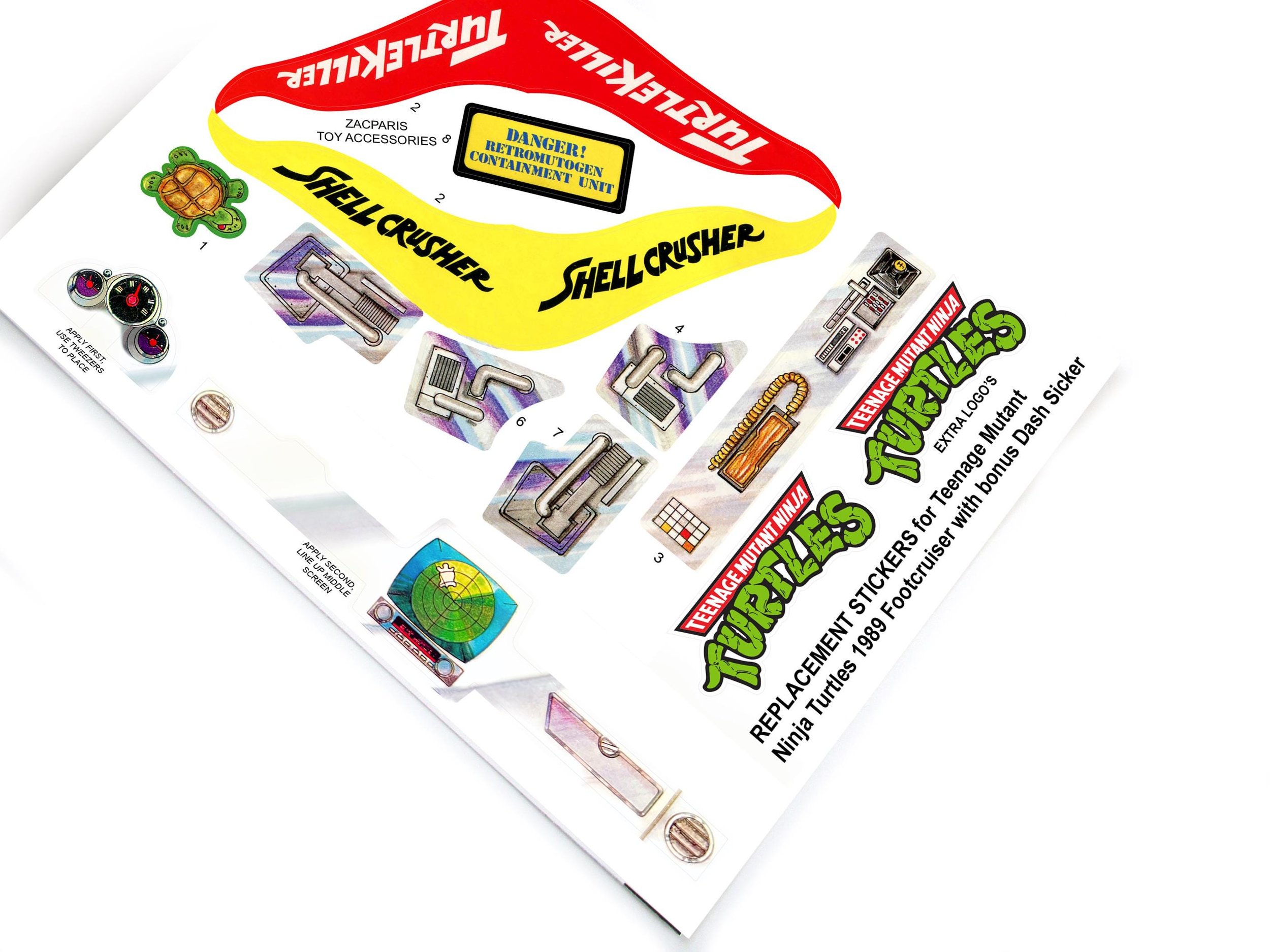 TMNT Teenage Mutant Ninja Turtles Footcruiser stickers