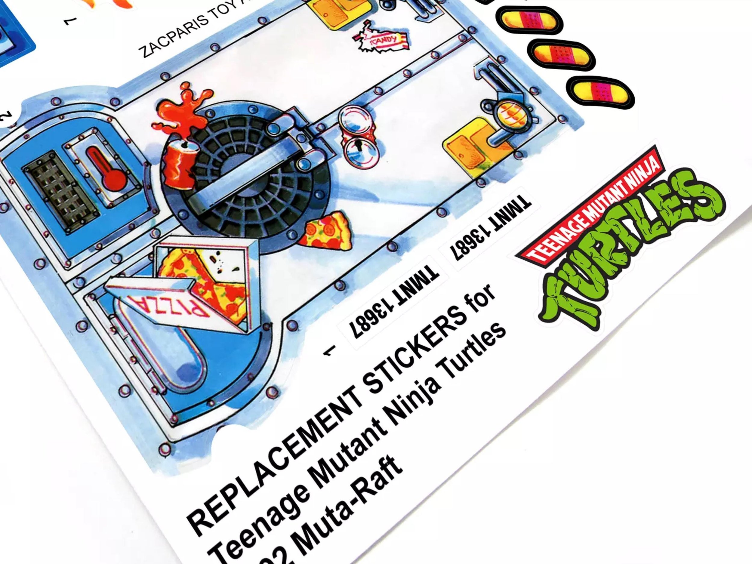 TMNT Teenage Mutant Ninja Turtles Muta-Raft stickers