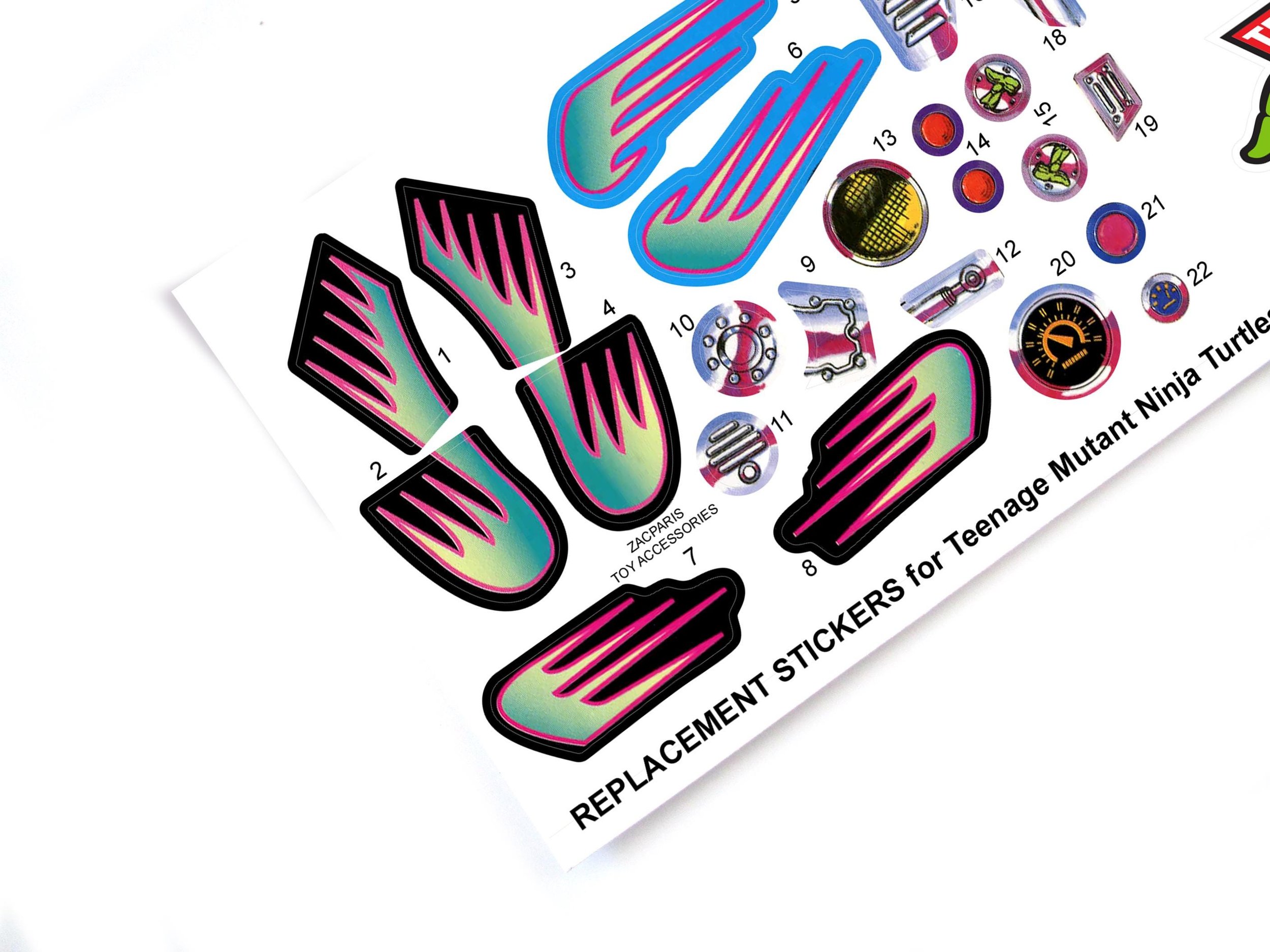CUSTOM STICKERS for TMNT 1994 Cruisin Leo Classic Sewer Cycle Teenage Mutant Ninja Turtles