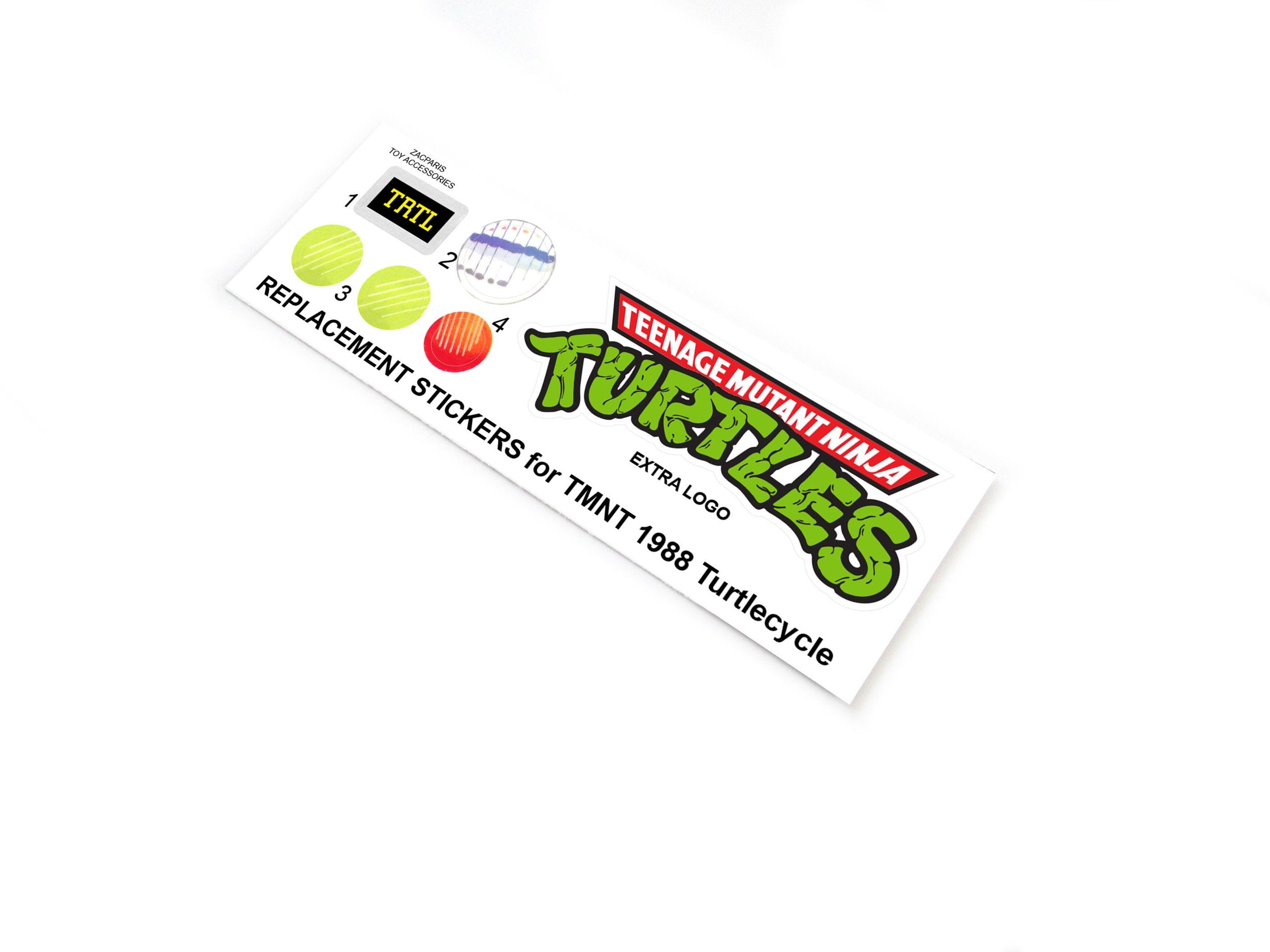 CUSTOM STICKERS for TMNT 1988 Turtlecycle Teenage Mutant Ninja Turtles