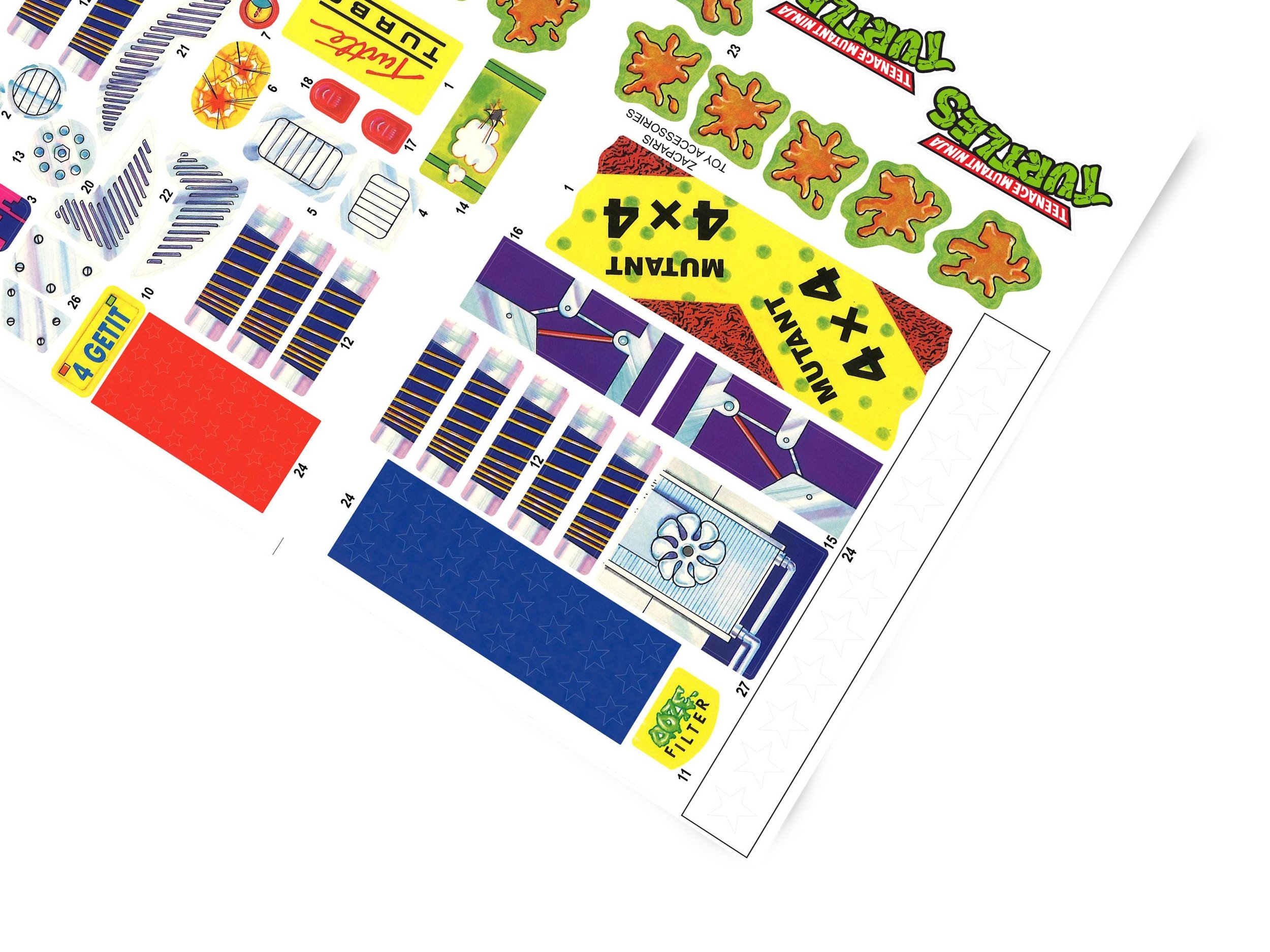 TMNT Teenage Mutant Ninja Turtles Shell top 4x4 Shelltop stickers