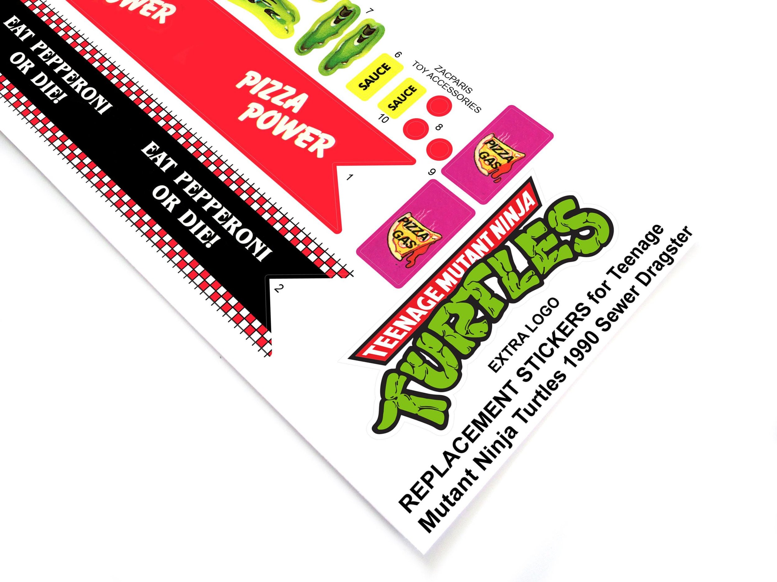 CUSTOM STICKERS for TMNT 1990 Sewer Dragster Teenage Mutant Ninja Turtles