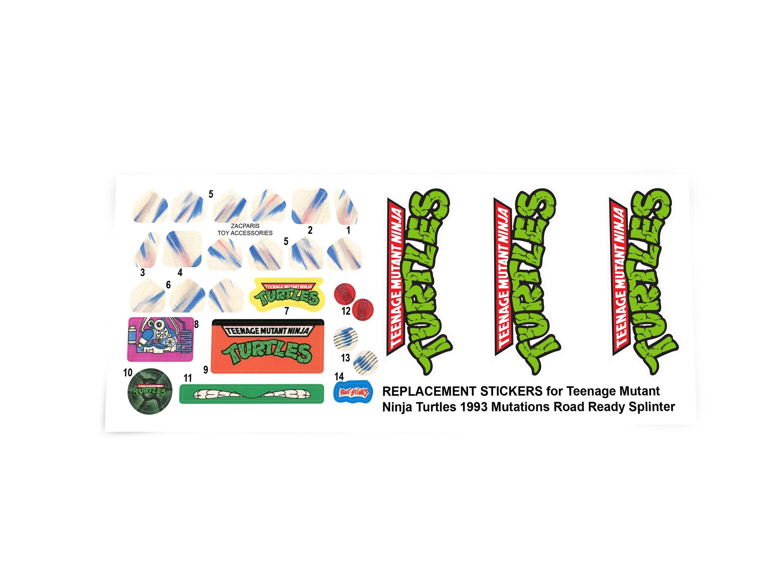 TMNT Teenage Mutant Ninja Turtles Road Ready Splinter stickers