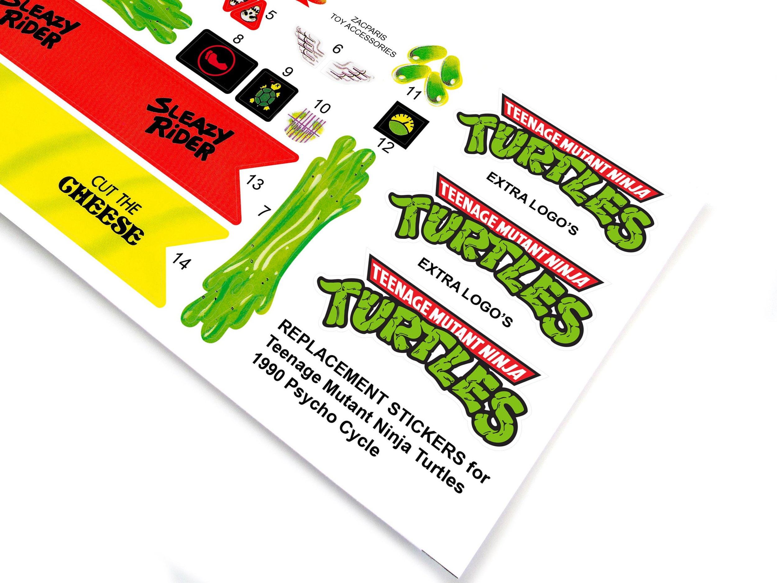 TMNT Teenage Mutant Ninja Turtles Psycho Cycle stickers