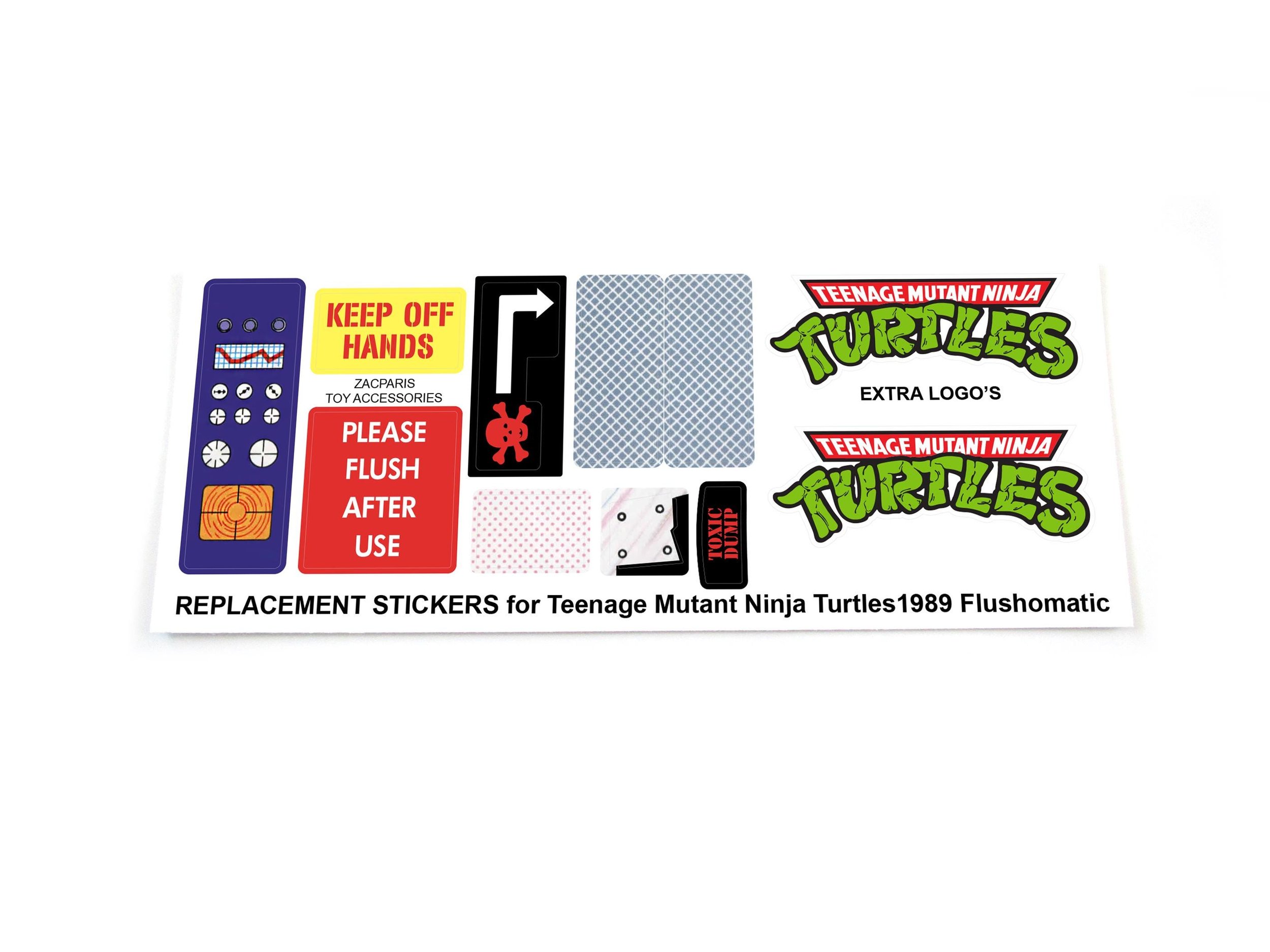 TMNT Teenage Mutant Ninja Turtles Flushomatic stickers