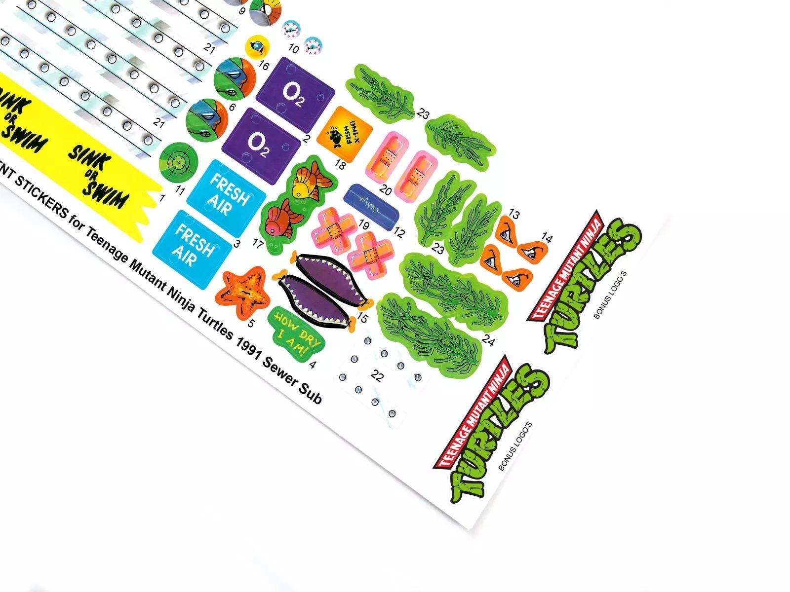 TMNT Teenage Mutant Ninja Turtles Sewer Sub stickers