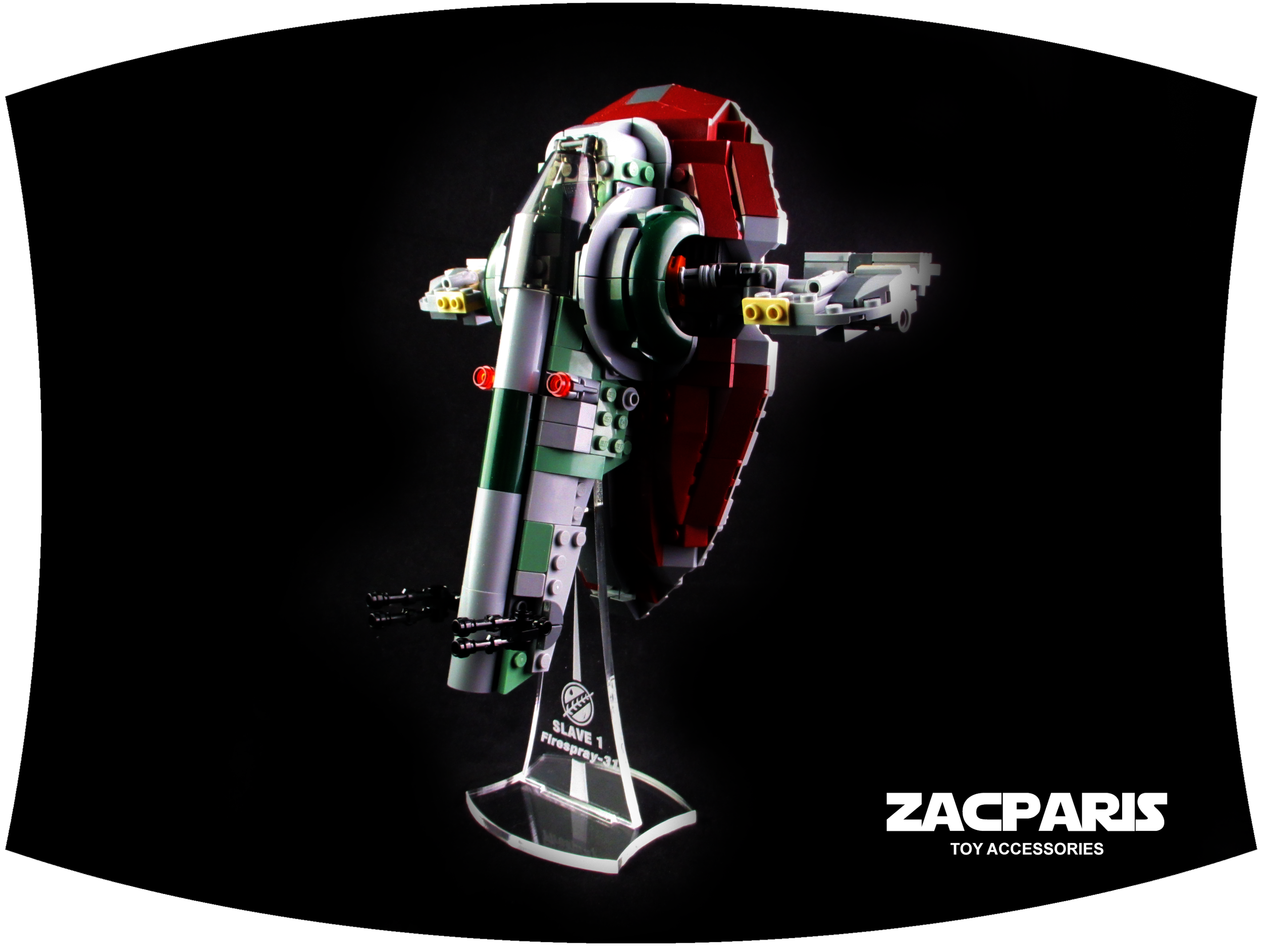 DISPLAY STAND for Star Wars Lego 75433 Jango Fett’s Starship Slave 1