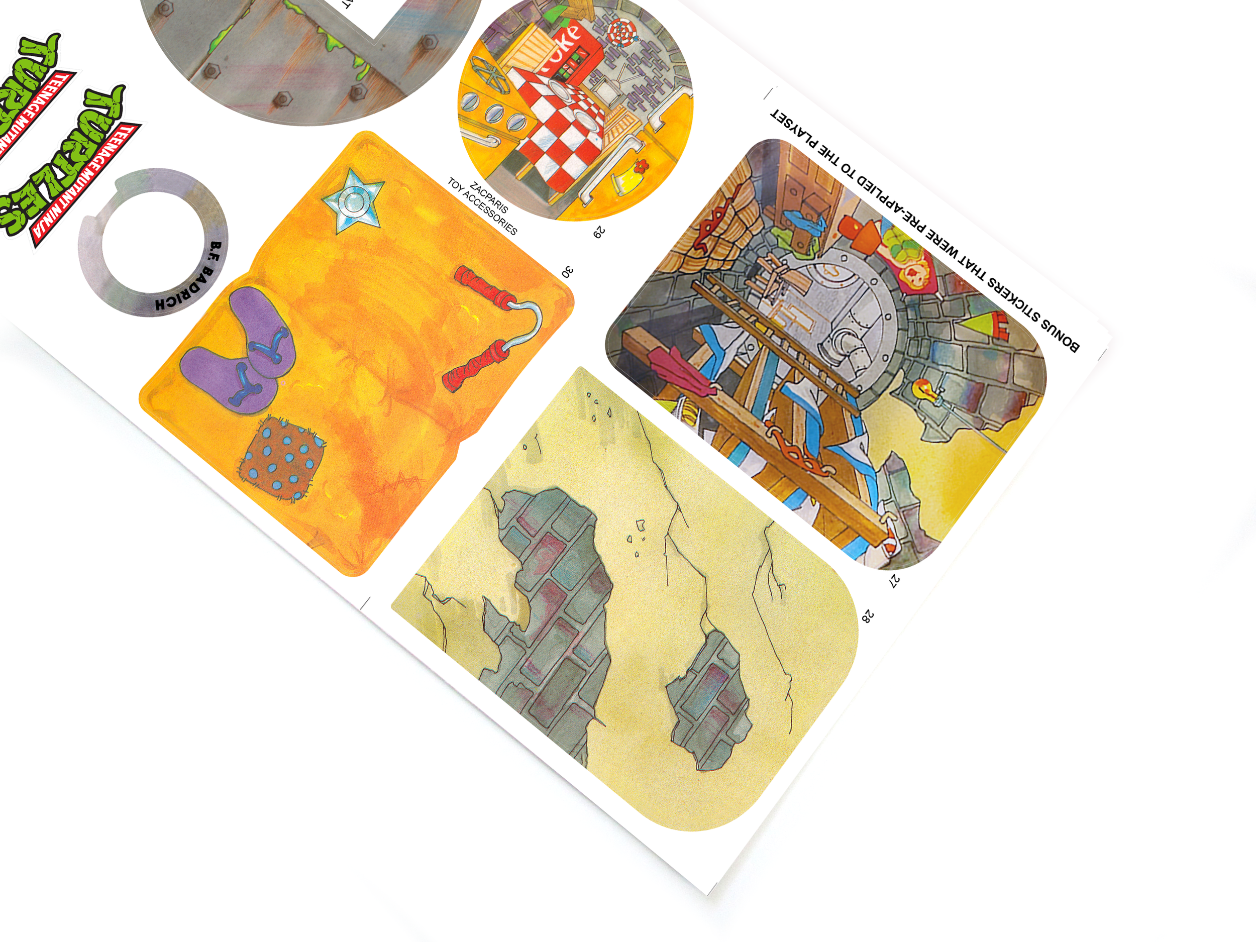 TMNT Teenage Mutant Ninja Turtles Sewer Playset stickers
