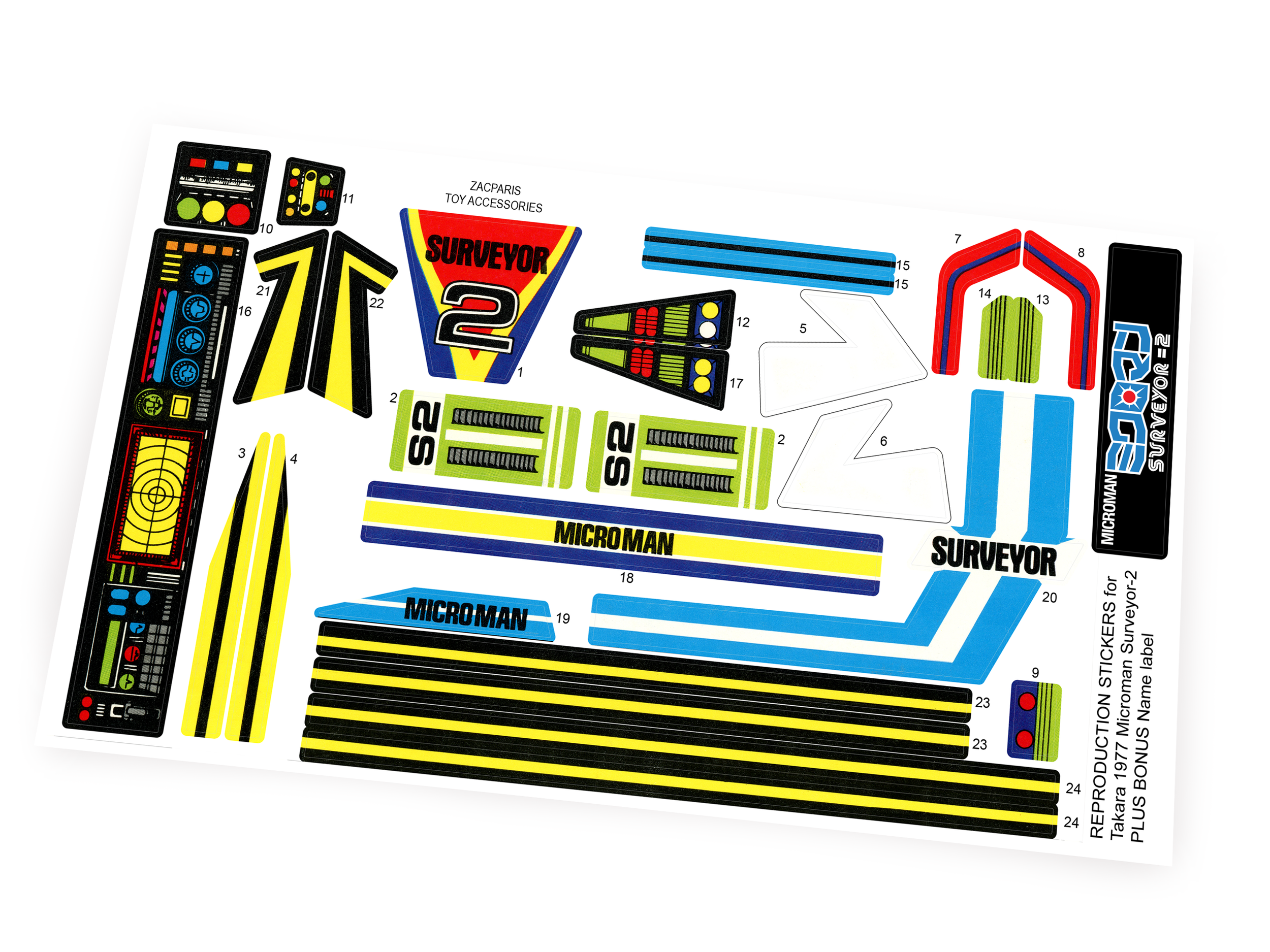 Takara 1977 Microman Micronauts Surveyor 2 sticker