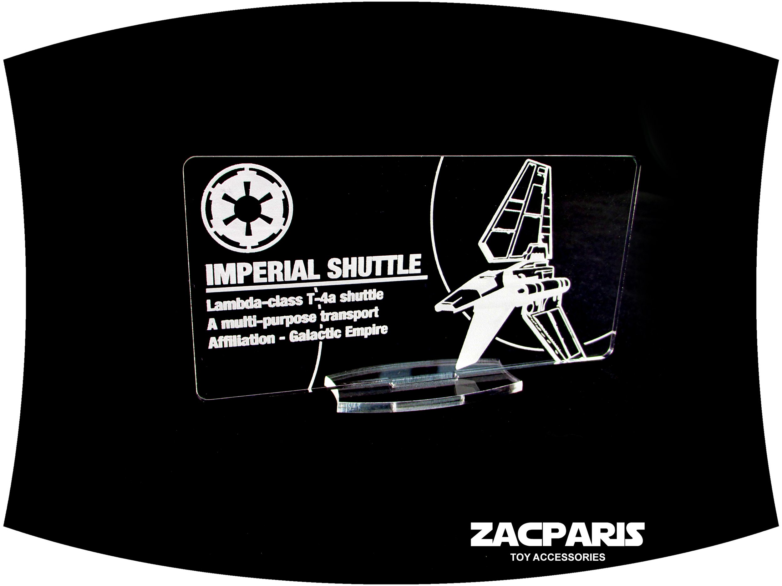 Display plaque for Star Wars Imperial Shuttle Kenner Hasbro & Lego 10212 75094 Models toys