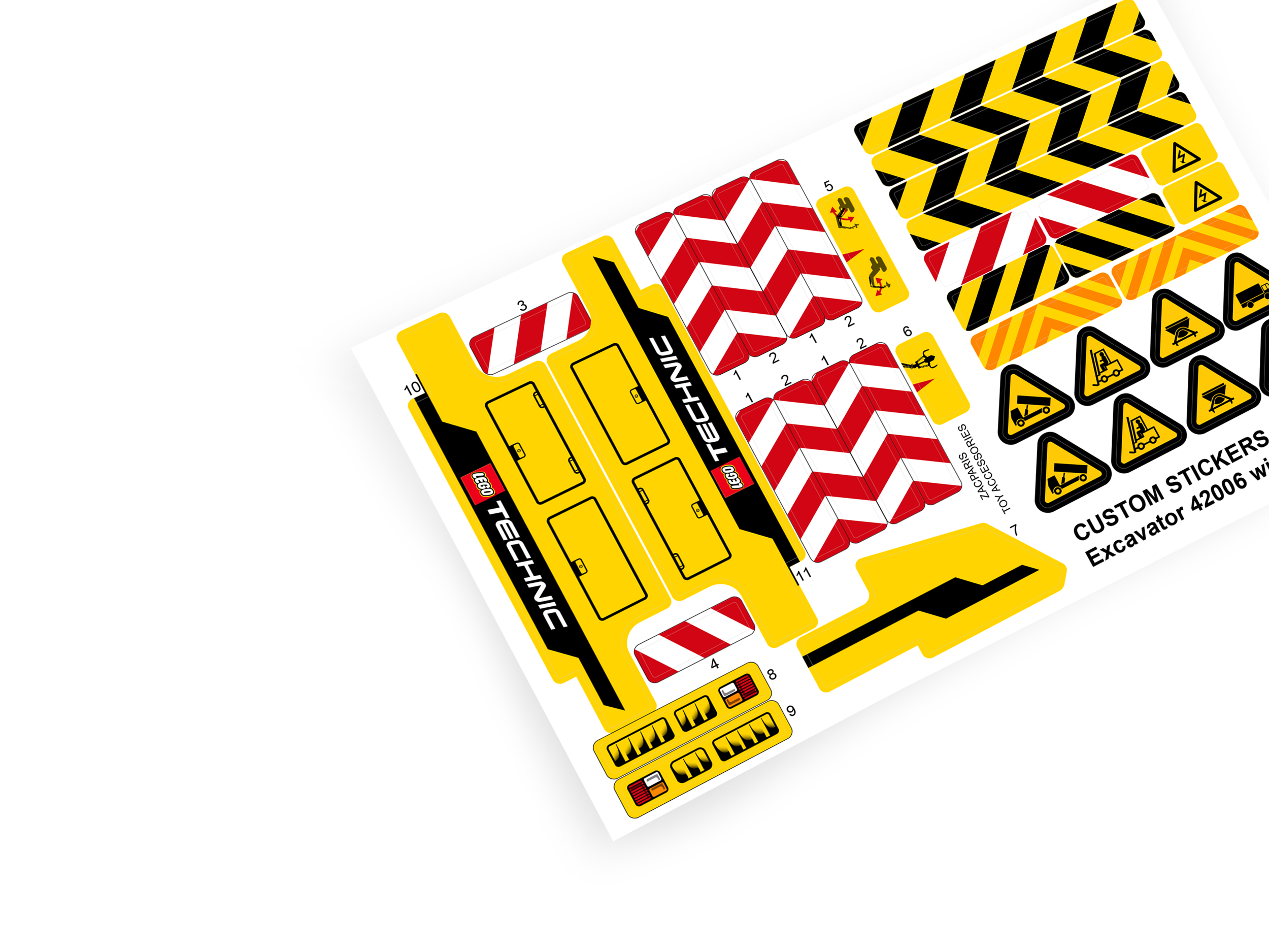 Lego 42006 Excavator stickers