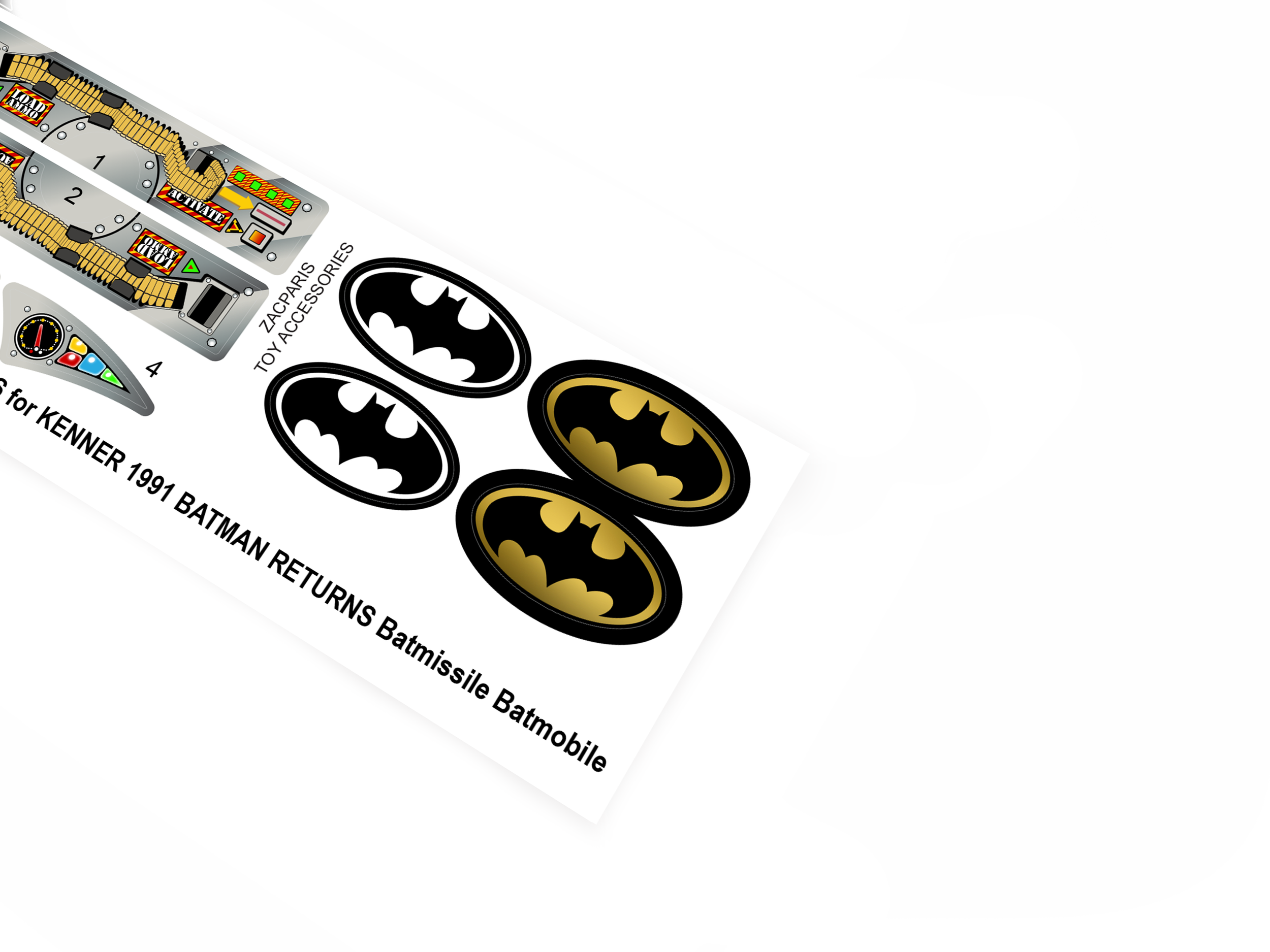 Kenner Batmissile Batmobile Batman Returns STICKER