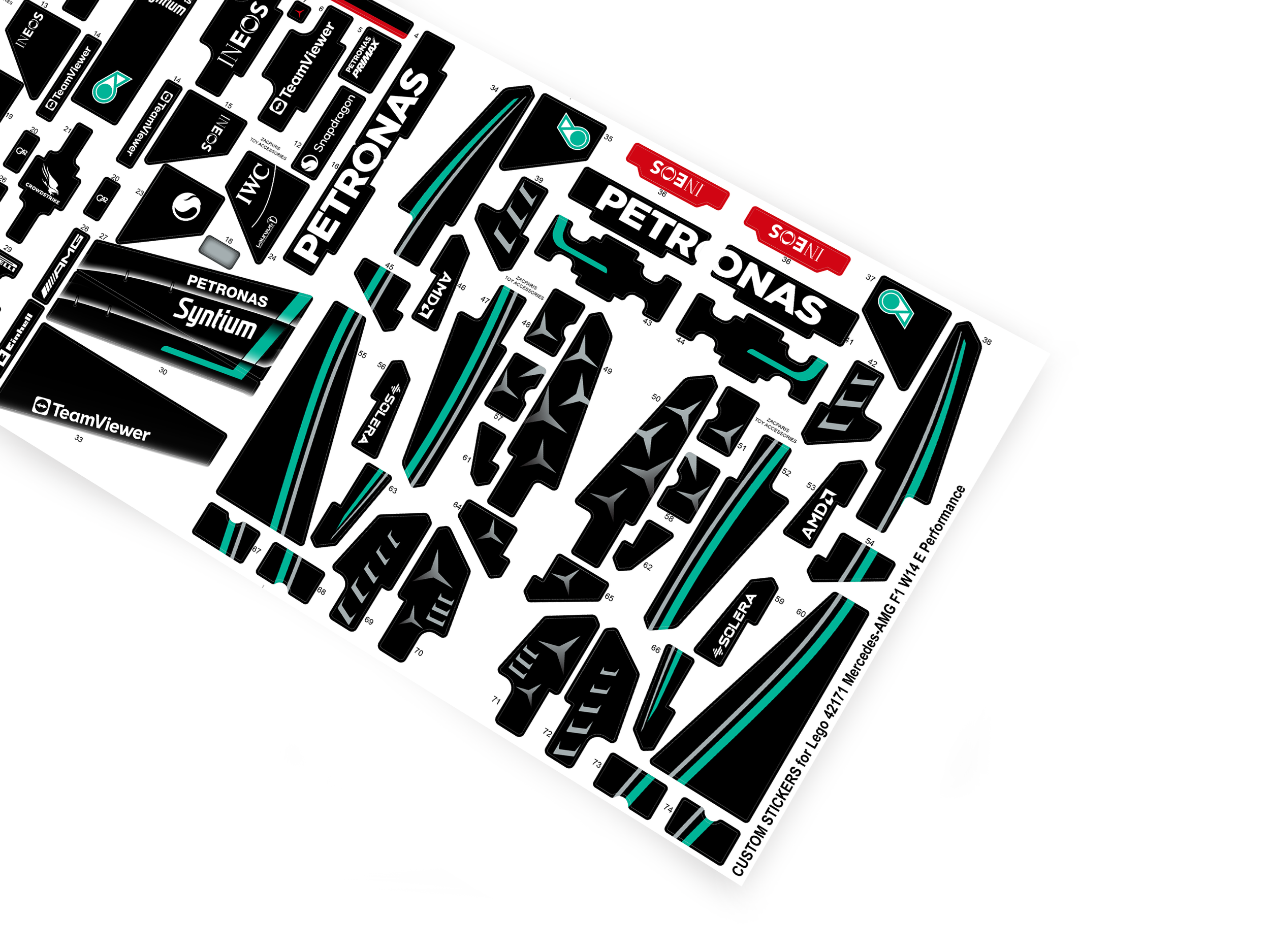 Lego 42171 Mercedes-AMG F1 W14 E sticker