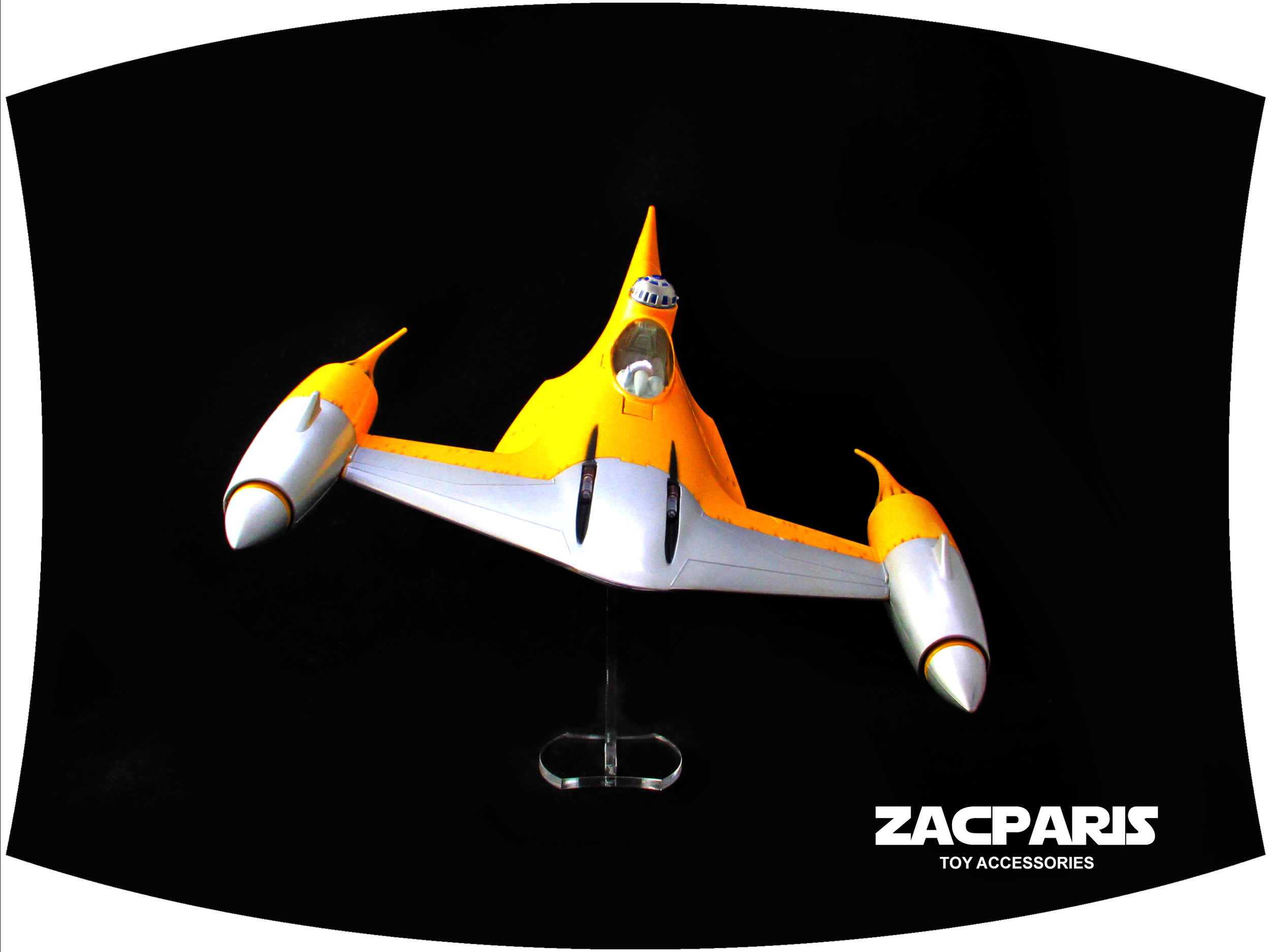 Display stand for Star Wars Hasbro 1998-99 Episode 1 Electronic Naboo fighter