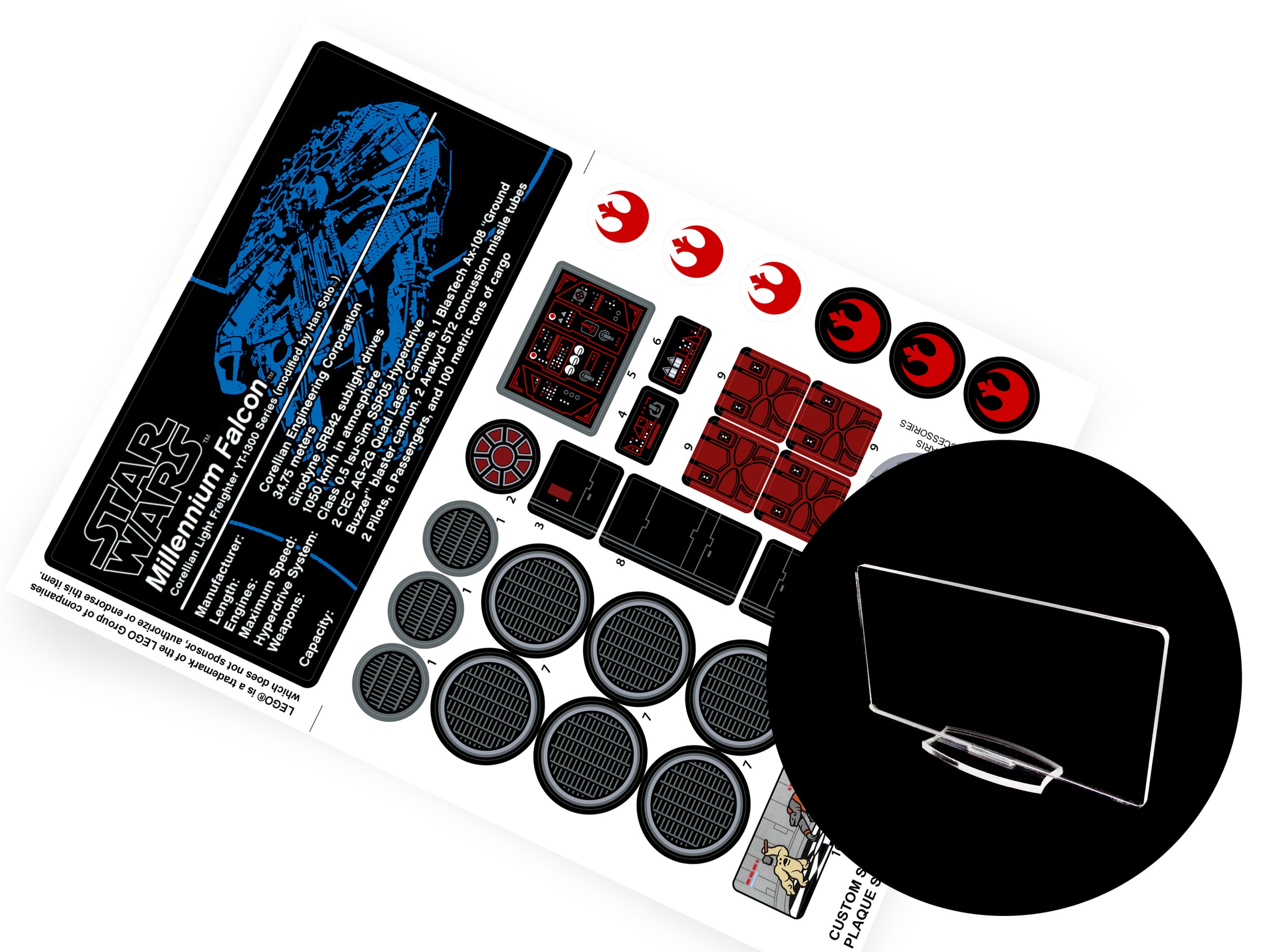 Lego 75389 The Dark Falcon stickers