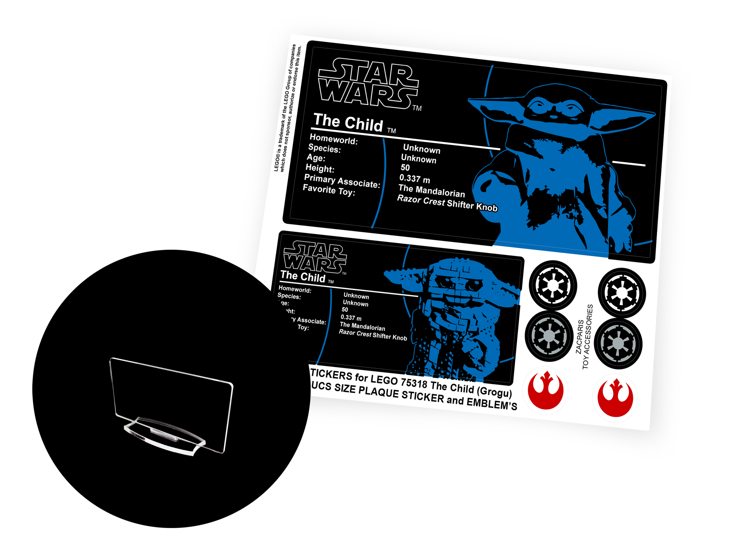 Lego 75318 The Child Grogu sticker