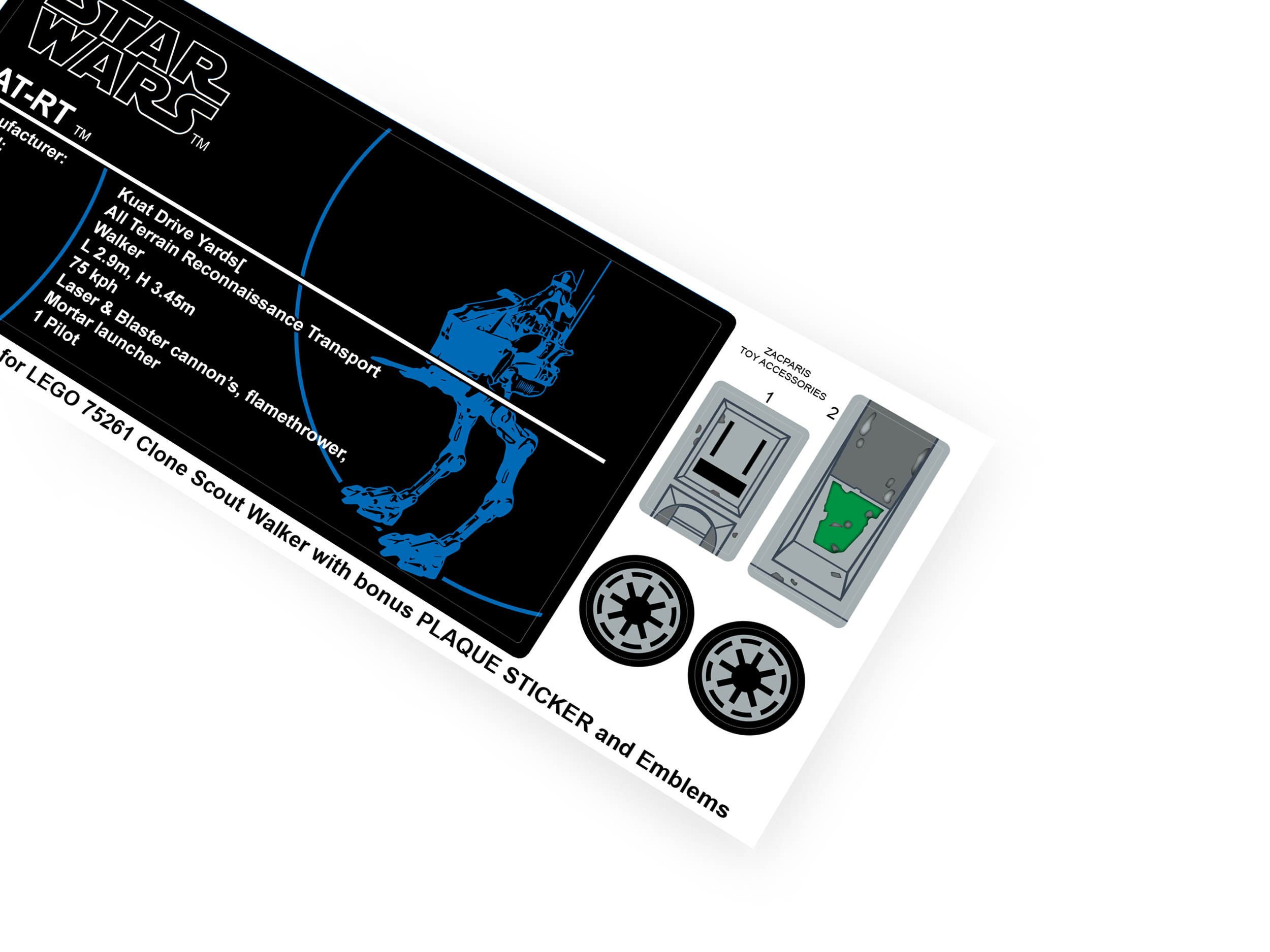 Lego 75261 Clone Scout Walker stickers