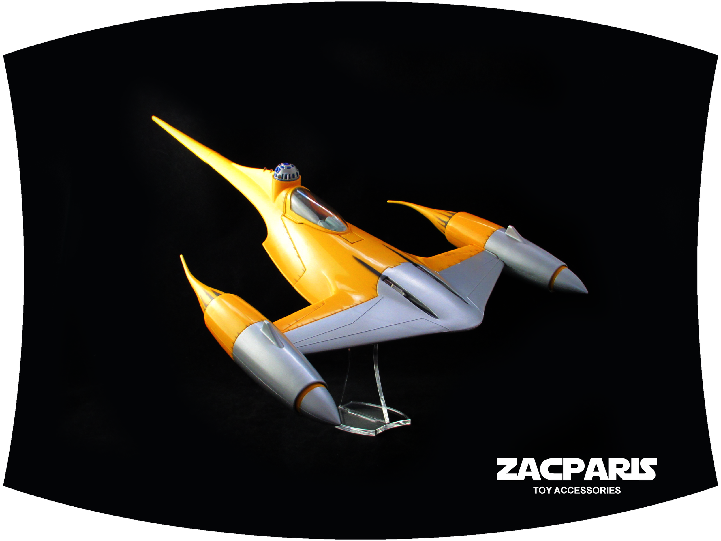 Display stand for Star Wars Hasbro 1998-99 Episode 1 Electronic Naboo fighter