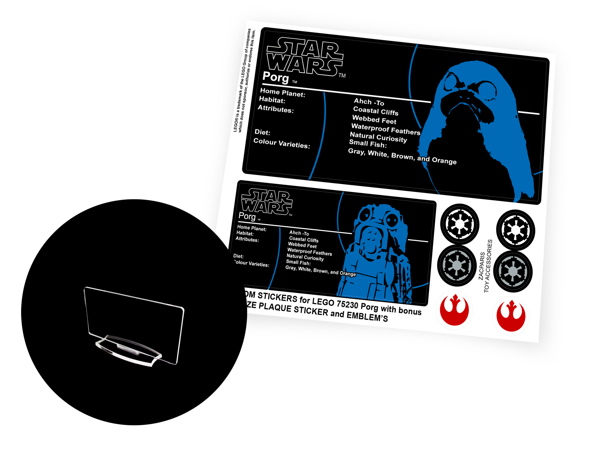 Lego 75230 Porg sticker