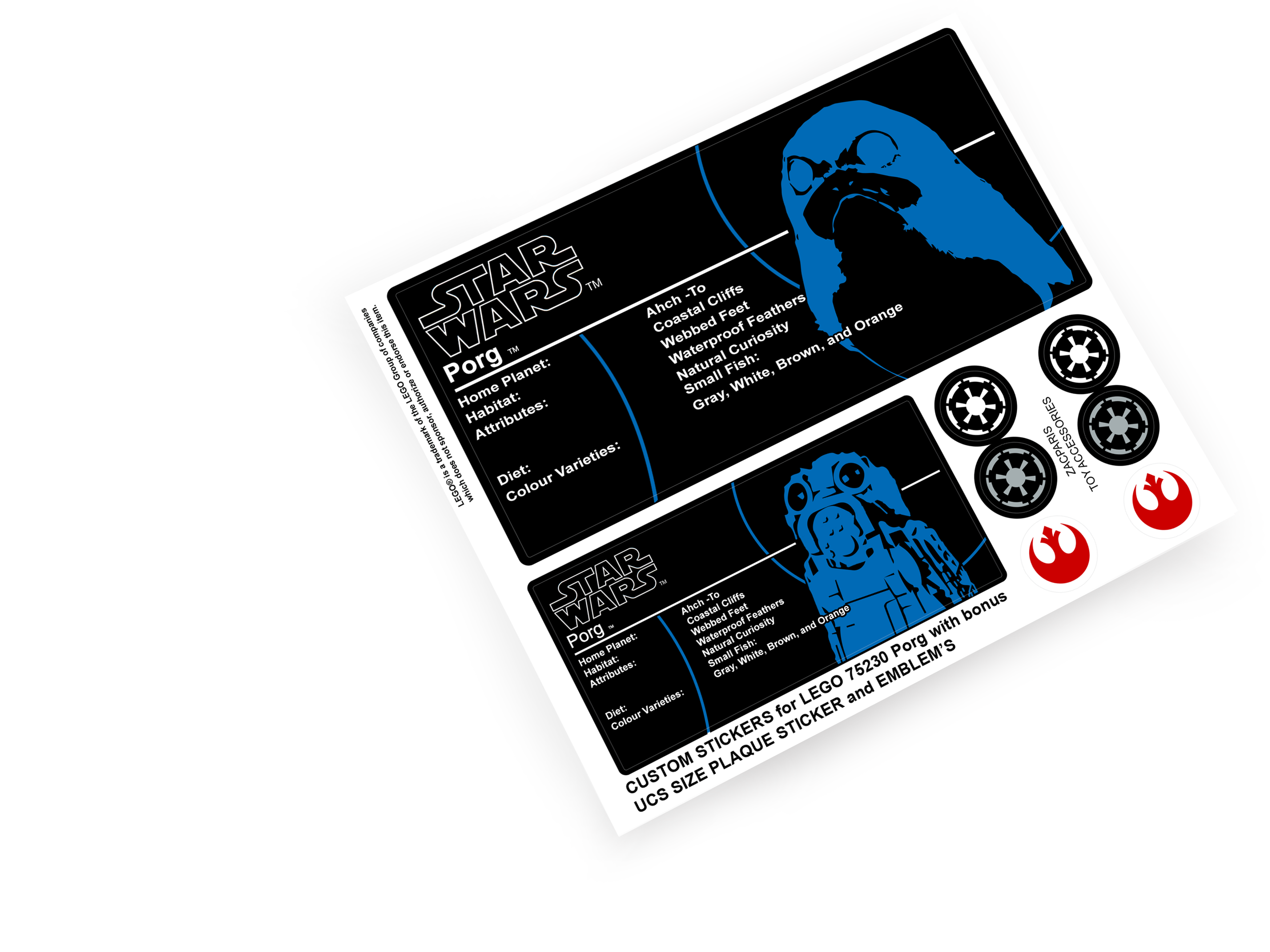 Lego 75230 Porg sticker