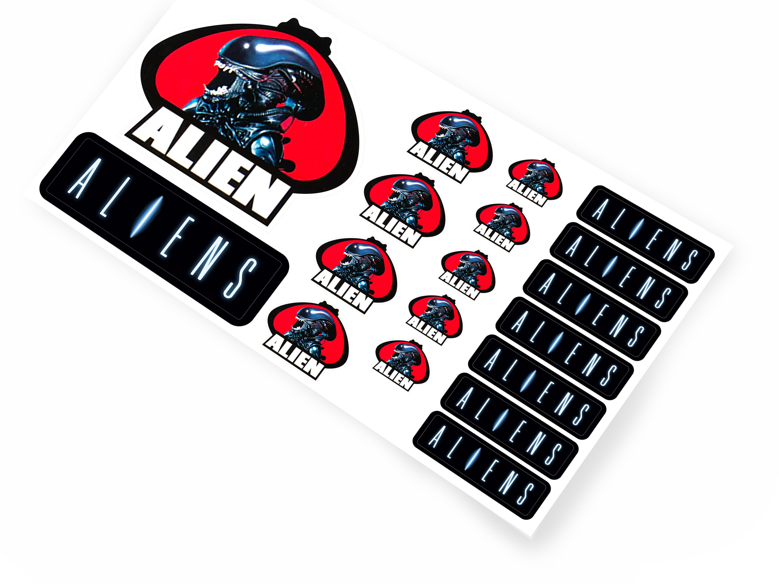 Custom Kenner Aliens Logo type stickers