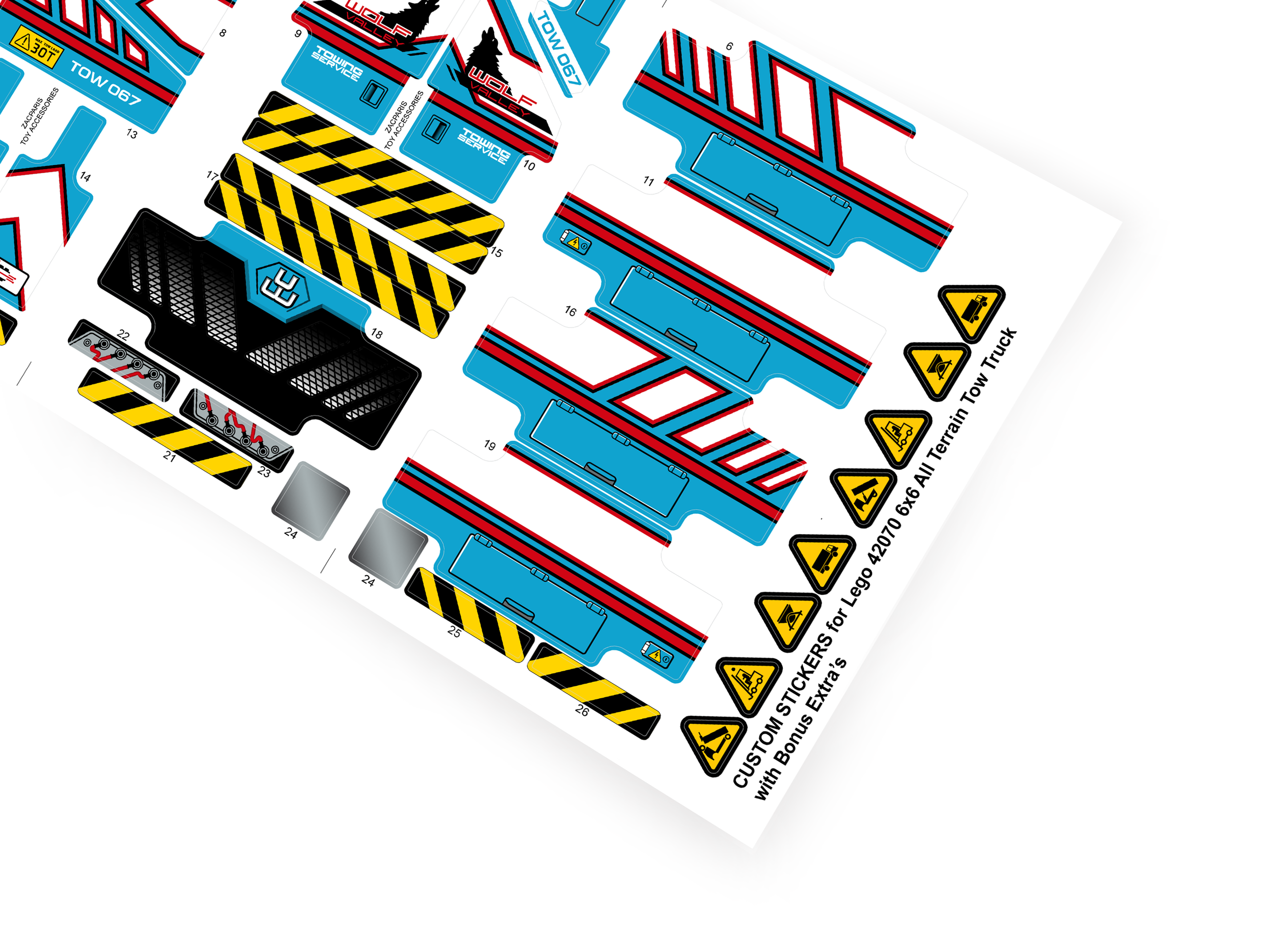 Lego 42070 6x6 All Terrain Tow Truck sticker