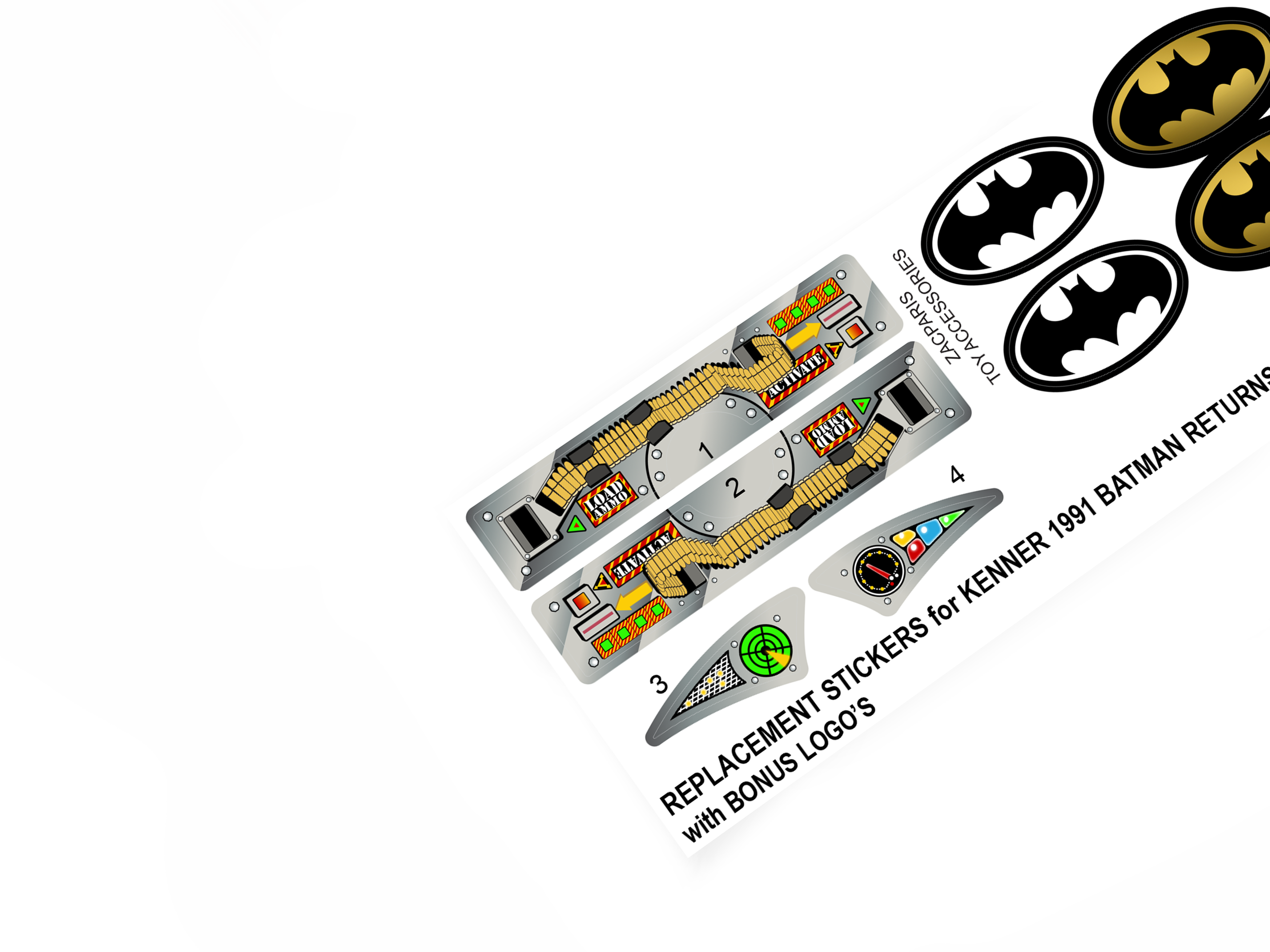 Kenner Batmissile Batmobile Batman Returns STICKER