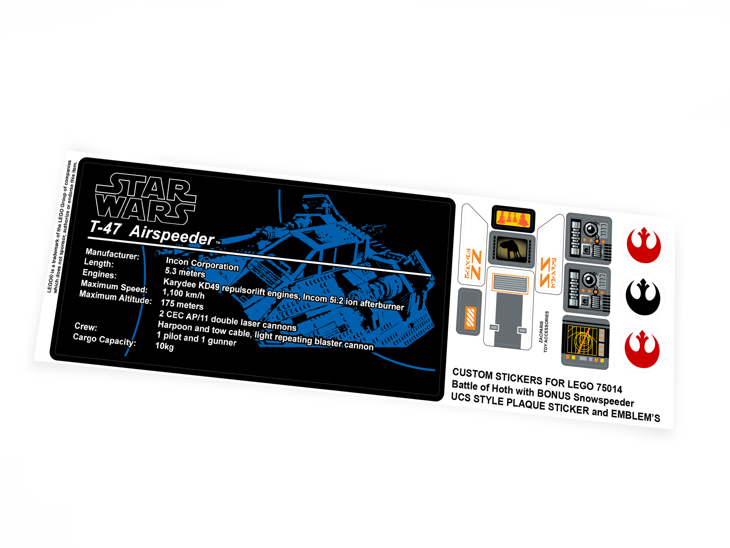 Lego 75014 Battle of Hoth sticker