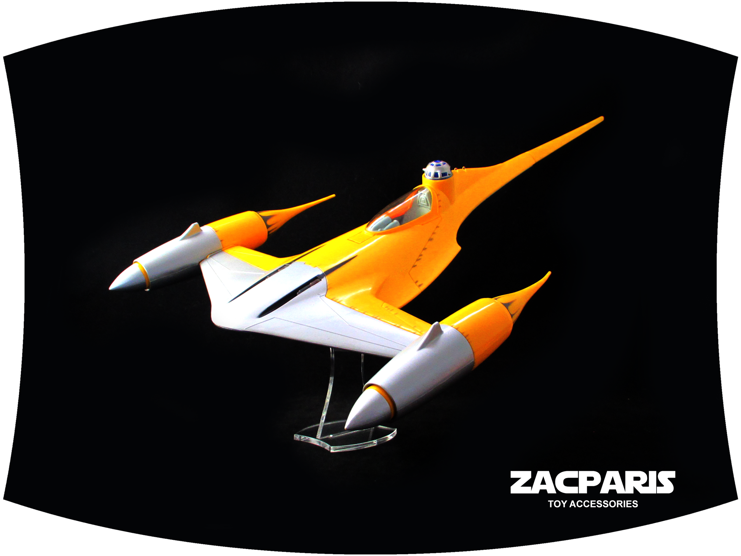 Display stand for Star Wars Hasbro 1998-99 Episode 1 Electronic Naboo fighter