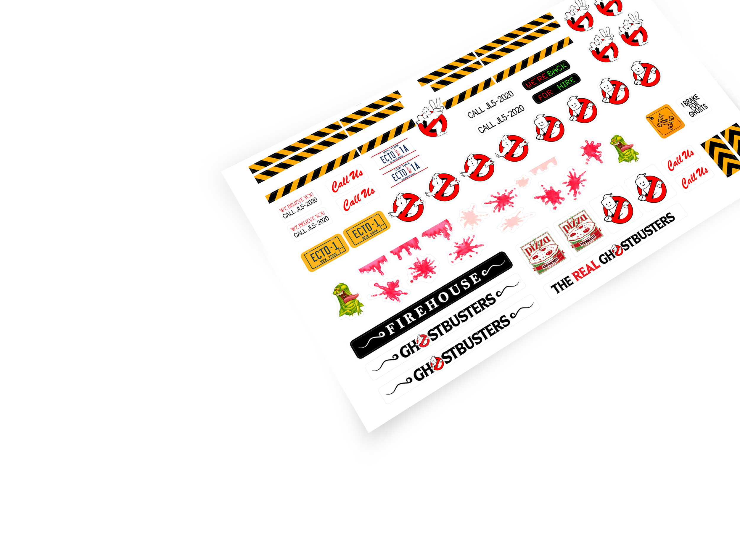 Lego 21108 Ecto 1 Ecto 1a and Firehouse Ghostbusters stickers