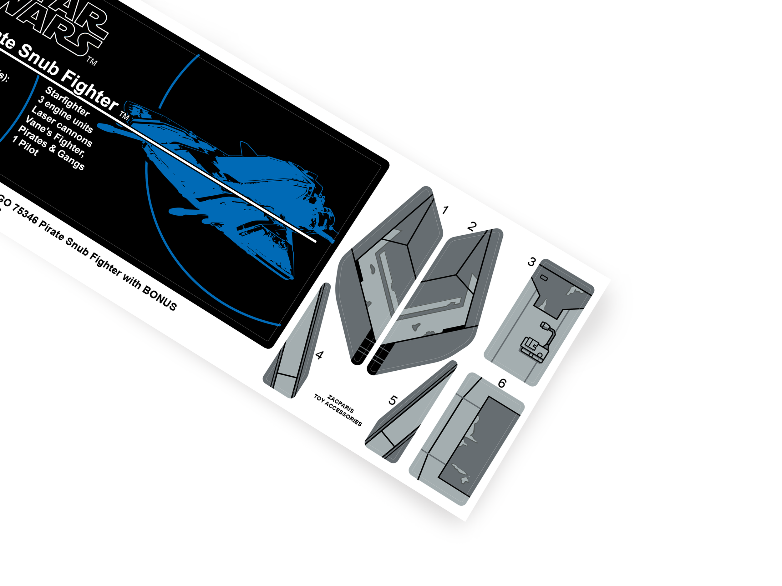 Lego 75346 Pirate Snub Fighter stickers