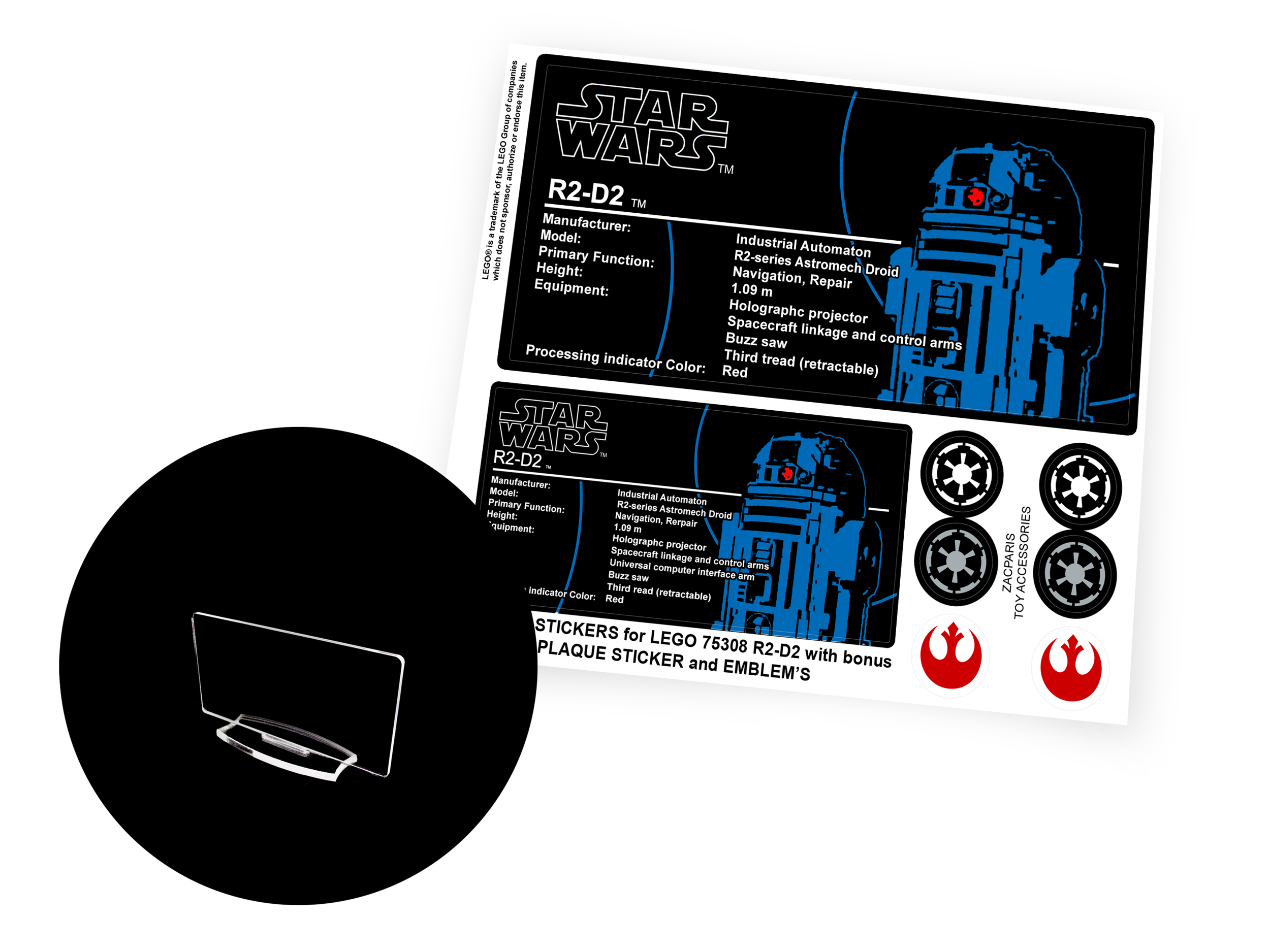 Lego 75308 R2-D2 sticker