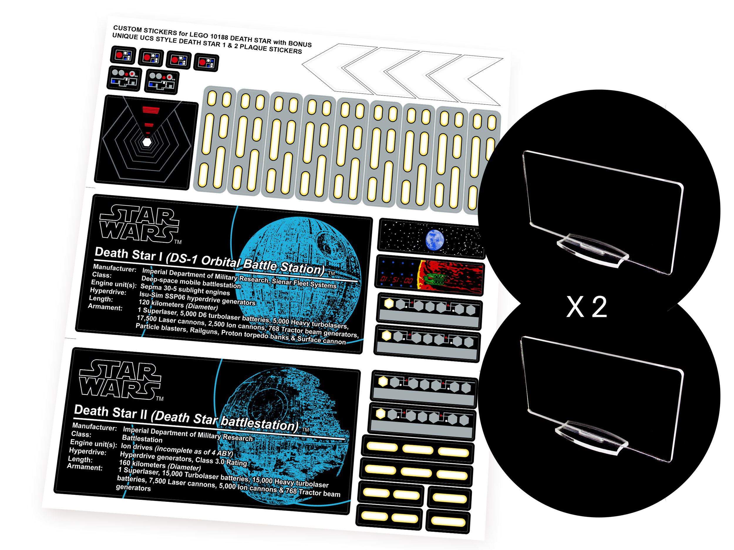 Lego 10188 Death Star stickers
