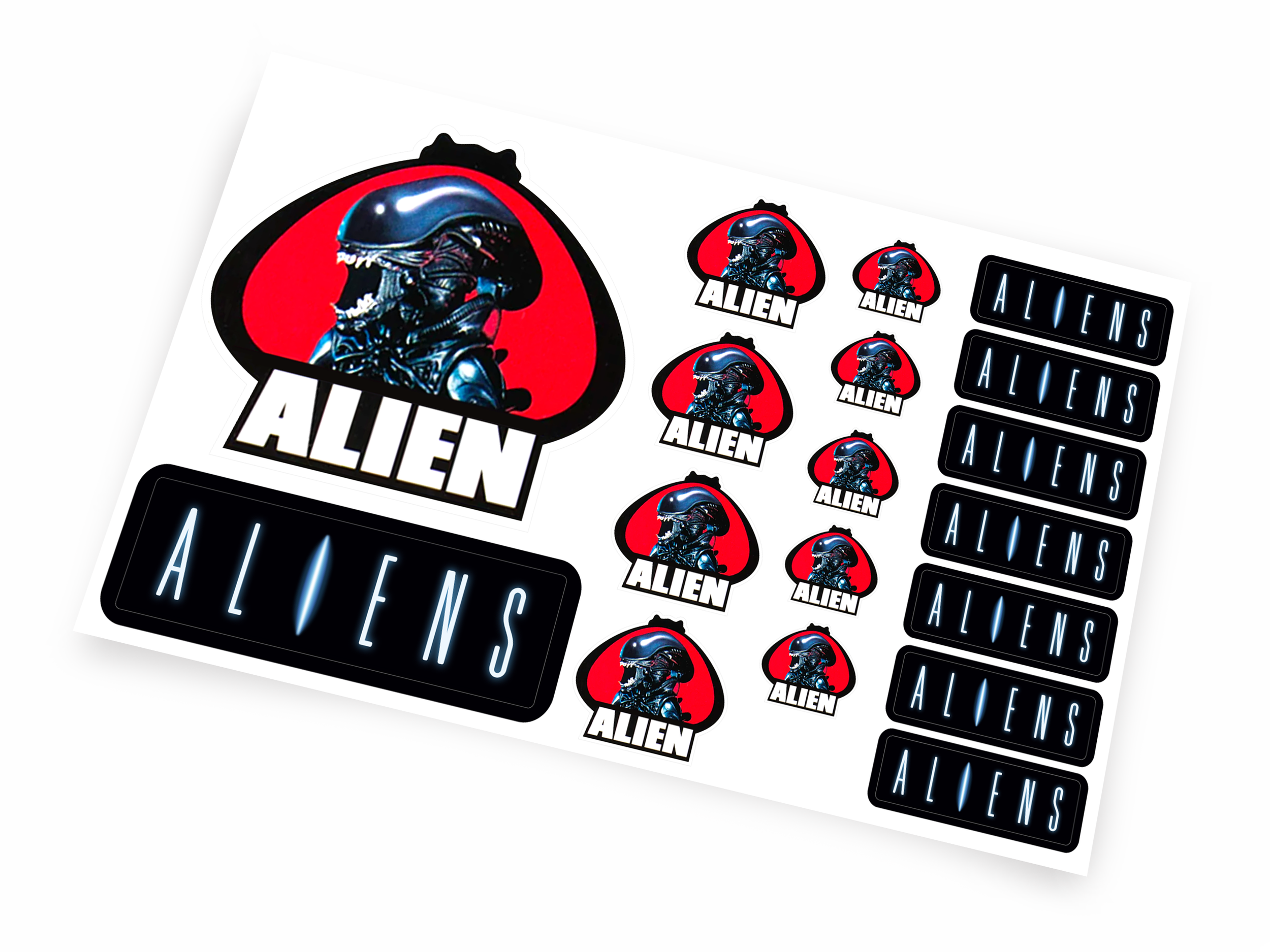 Custom Kenner Aliens Logo type stickers